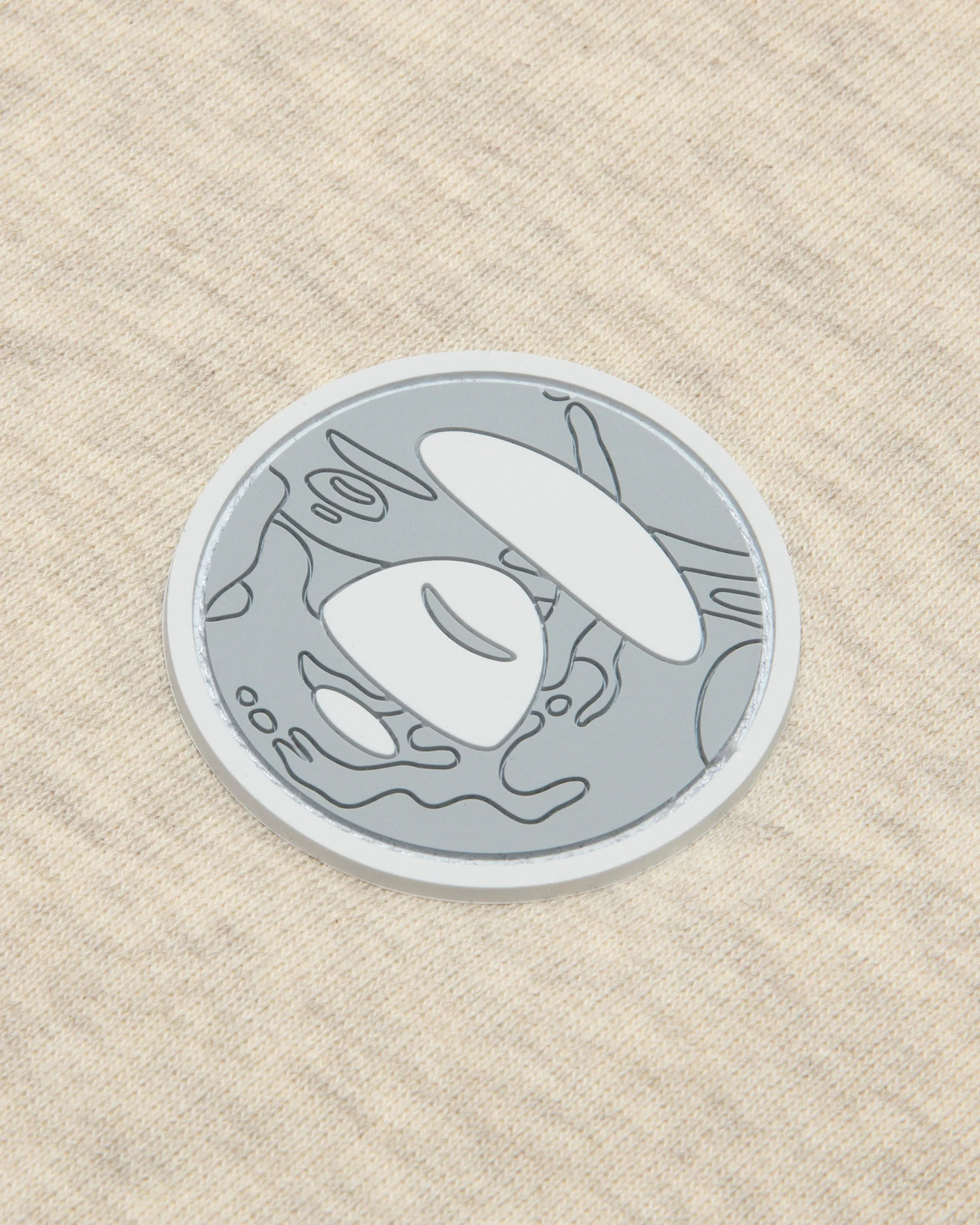 Moonface patch zip-up hoodie - Image 3