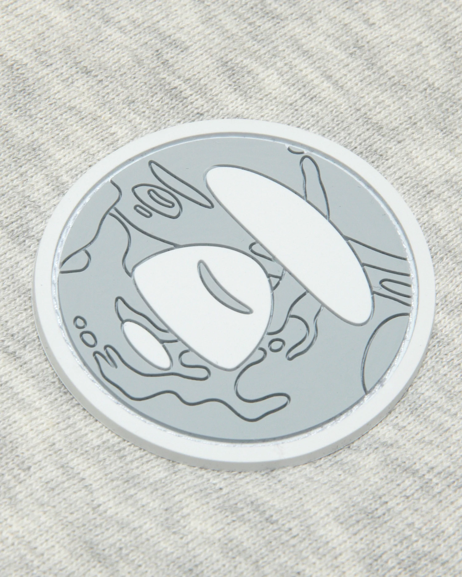 Moonface patch zip-up hoodie - Image 8