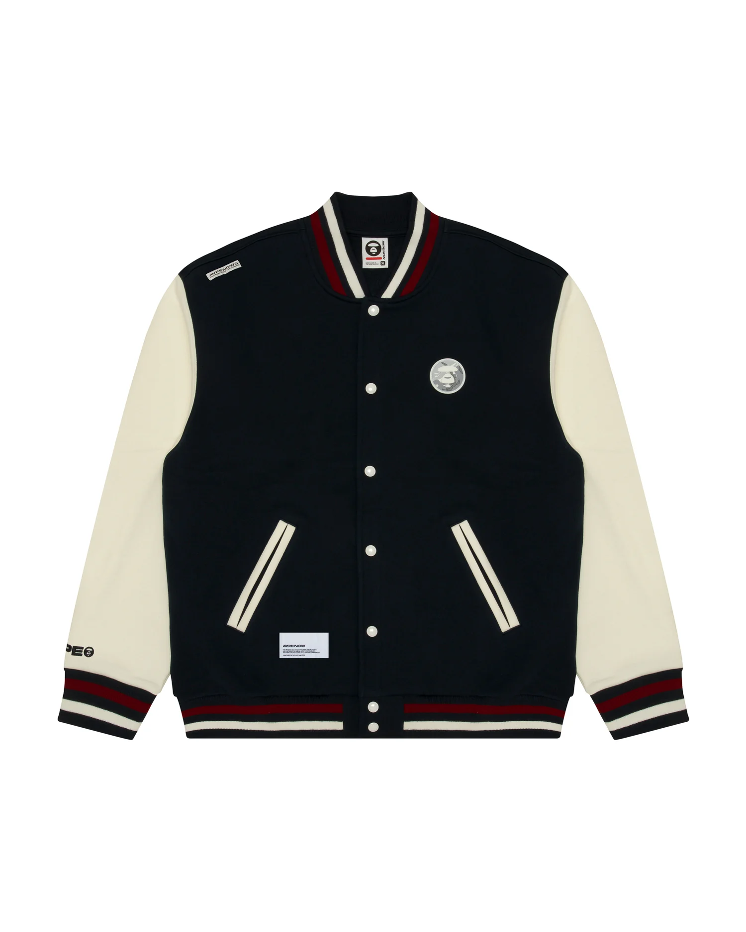 Moonface patch baseball jacket - Image 11