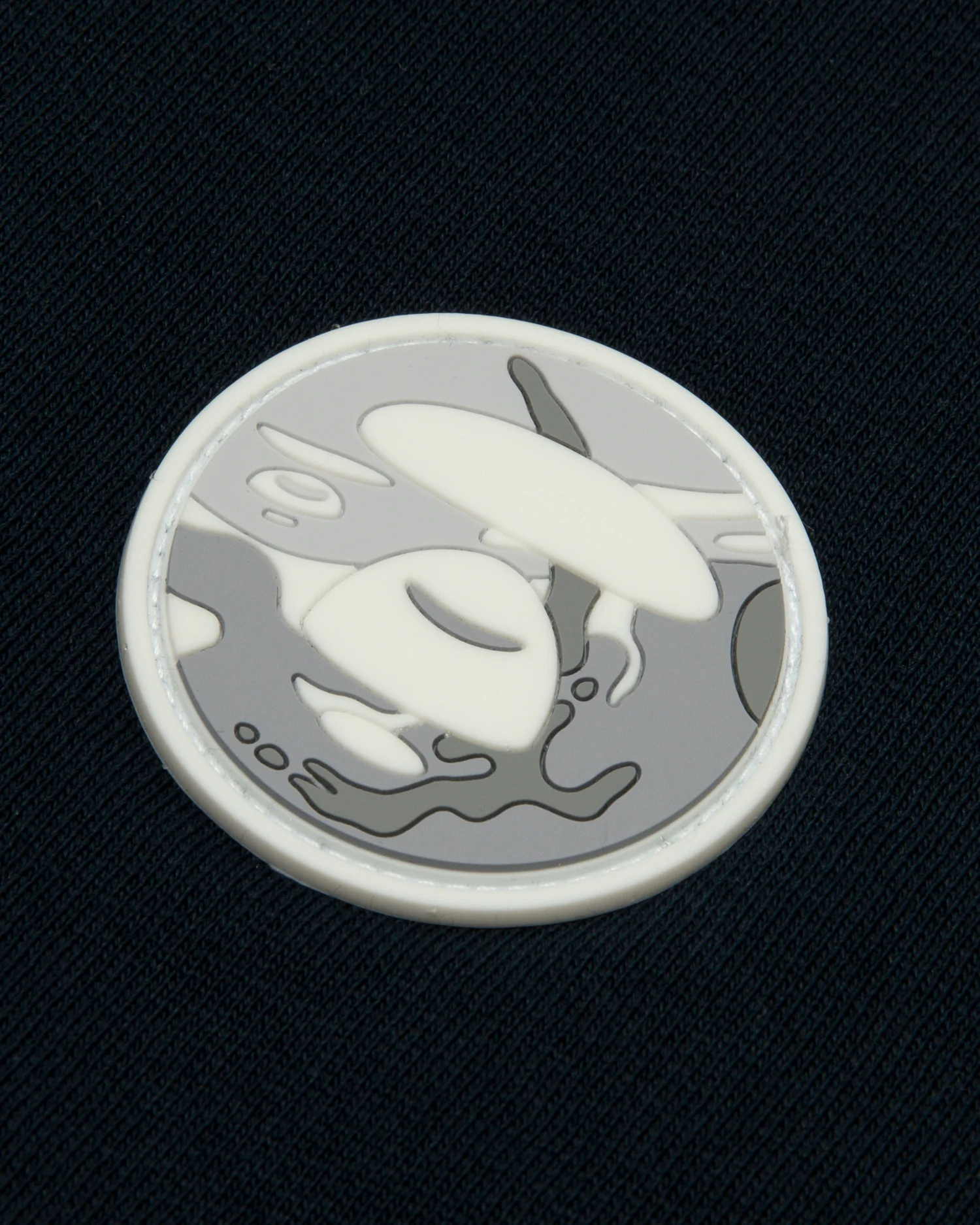 Moonface patch baseball jacket - Image 14