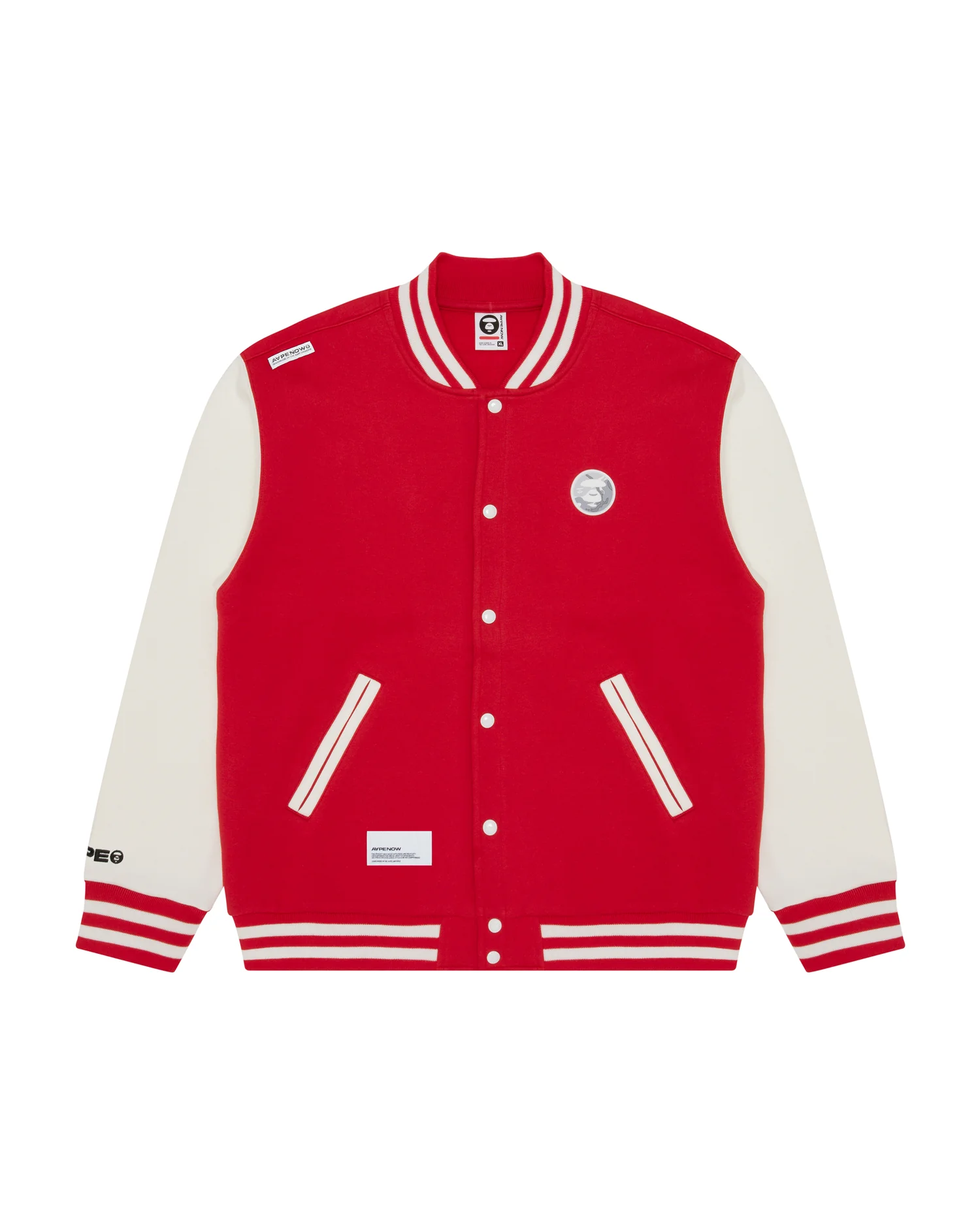 Moonface patch baseball jacket - Image 16