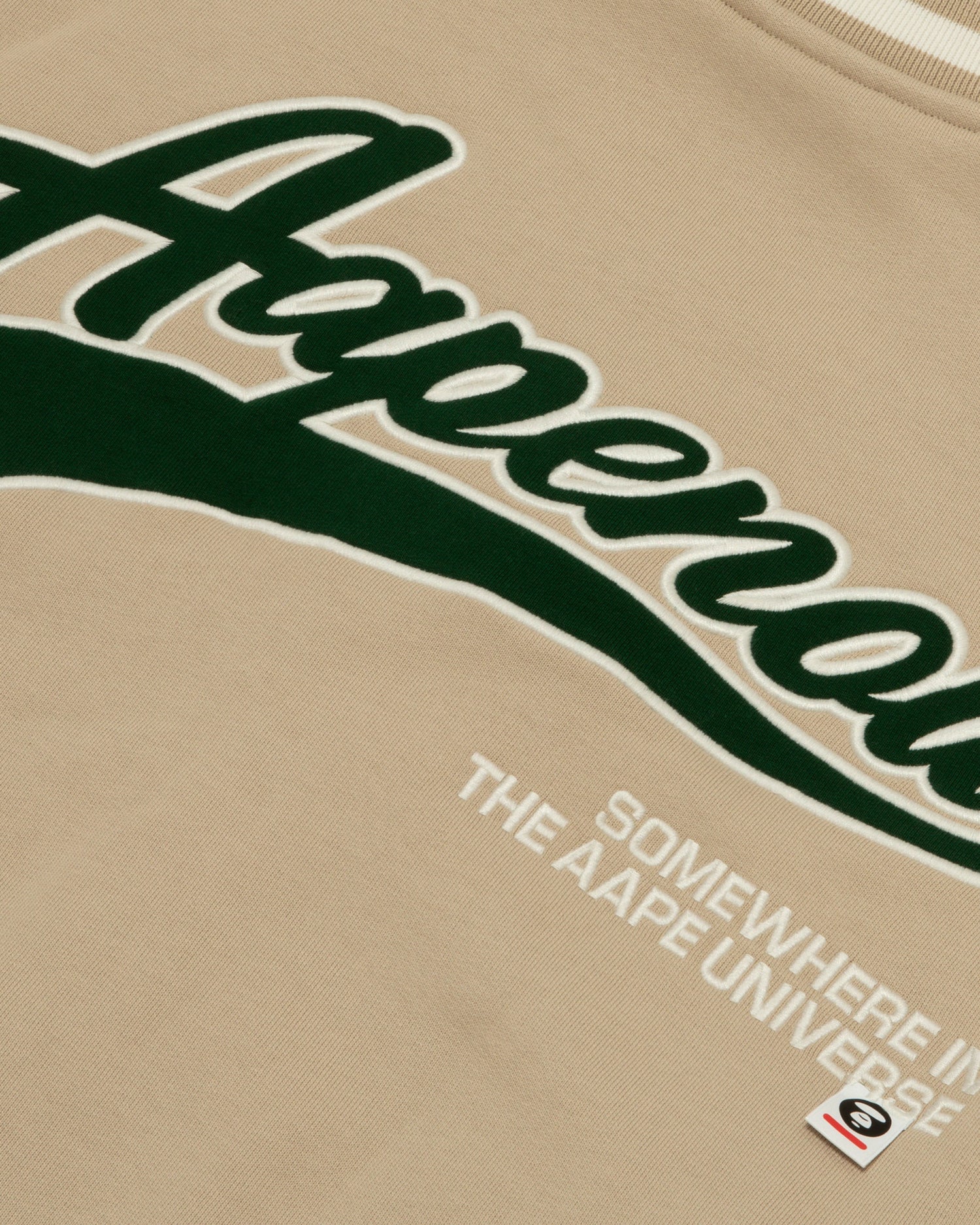 Moonface patch baseball jacket - Image 3