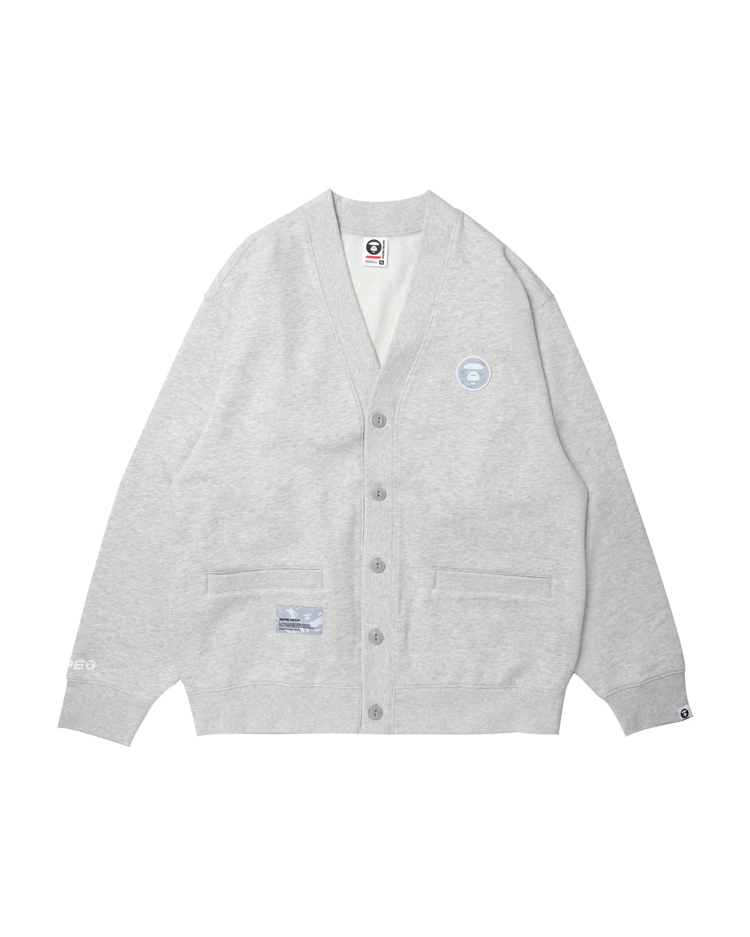 Moonface sweat cotton cardigan