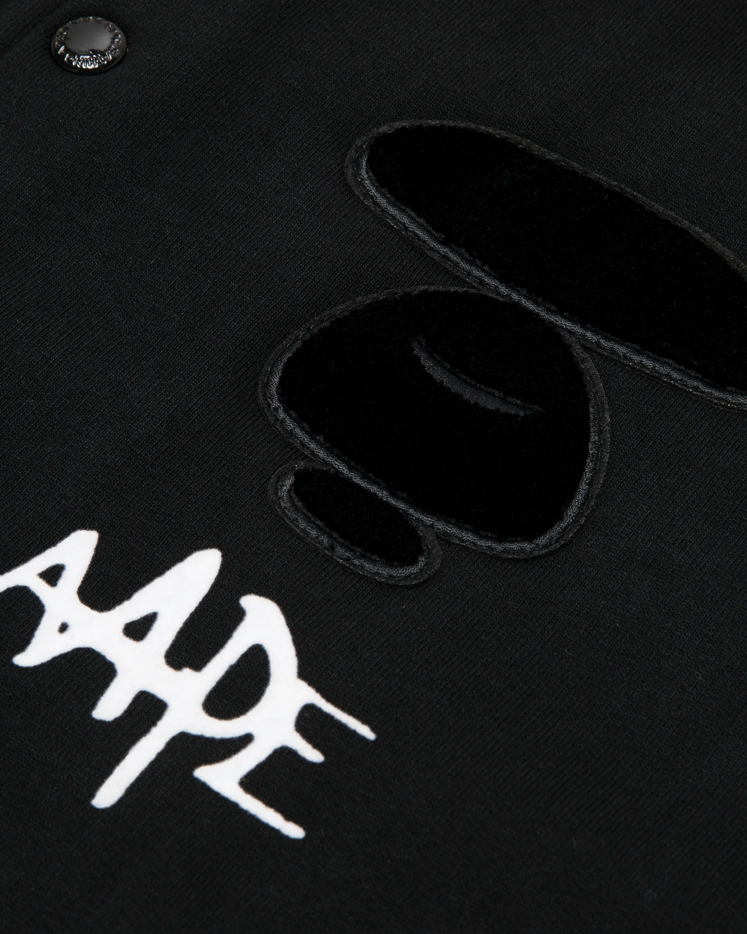 Moonface embroidered baseball jacket - Image 3
