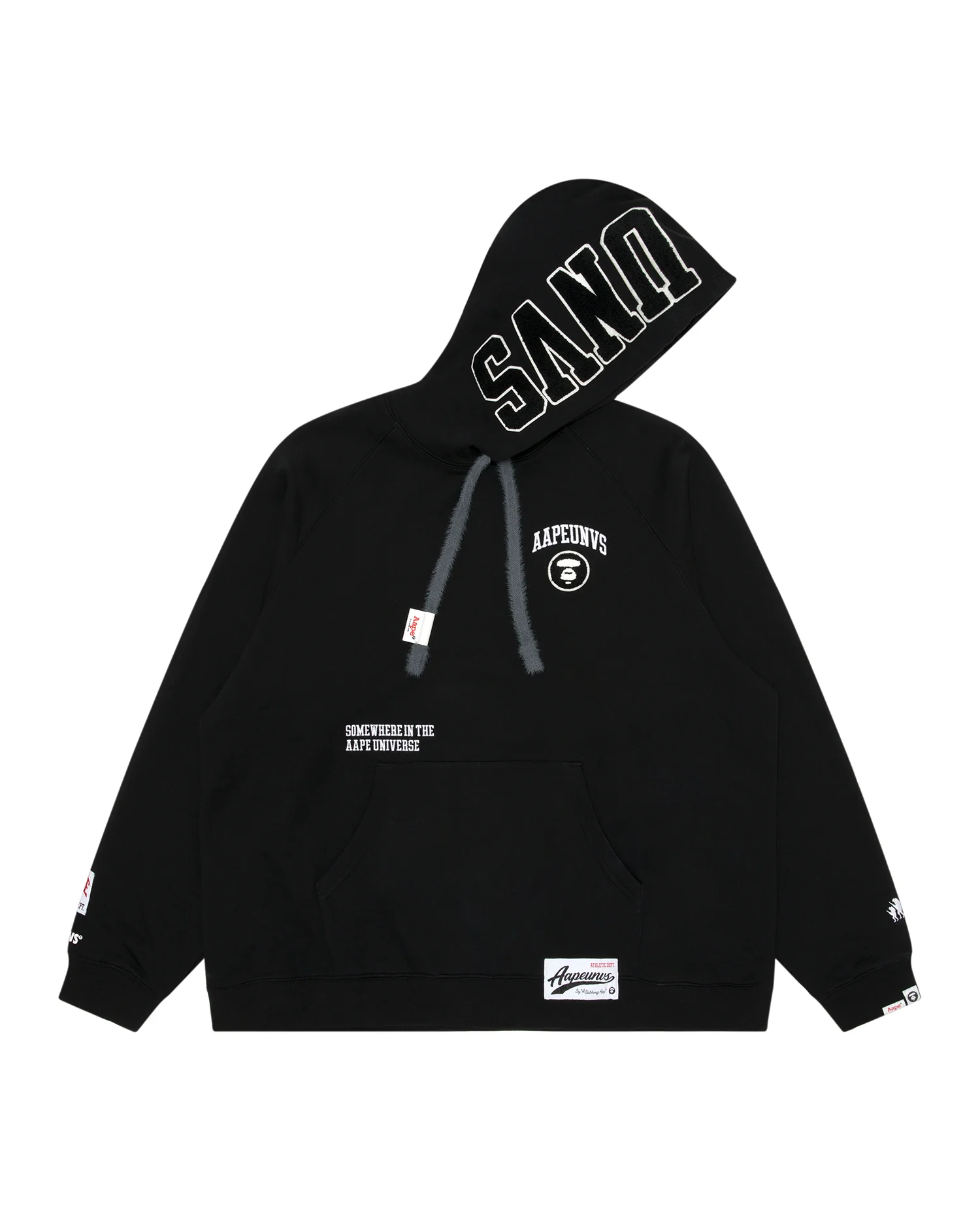 Moonface embroidered raglan hoodie