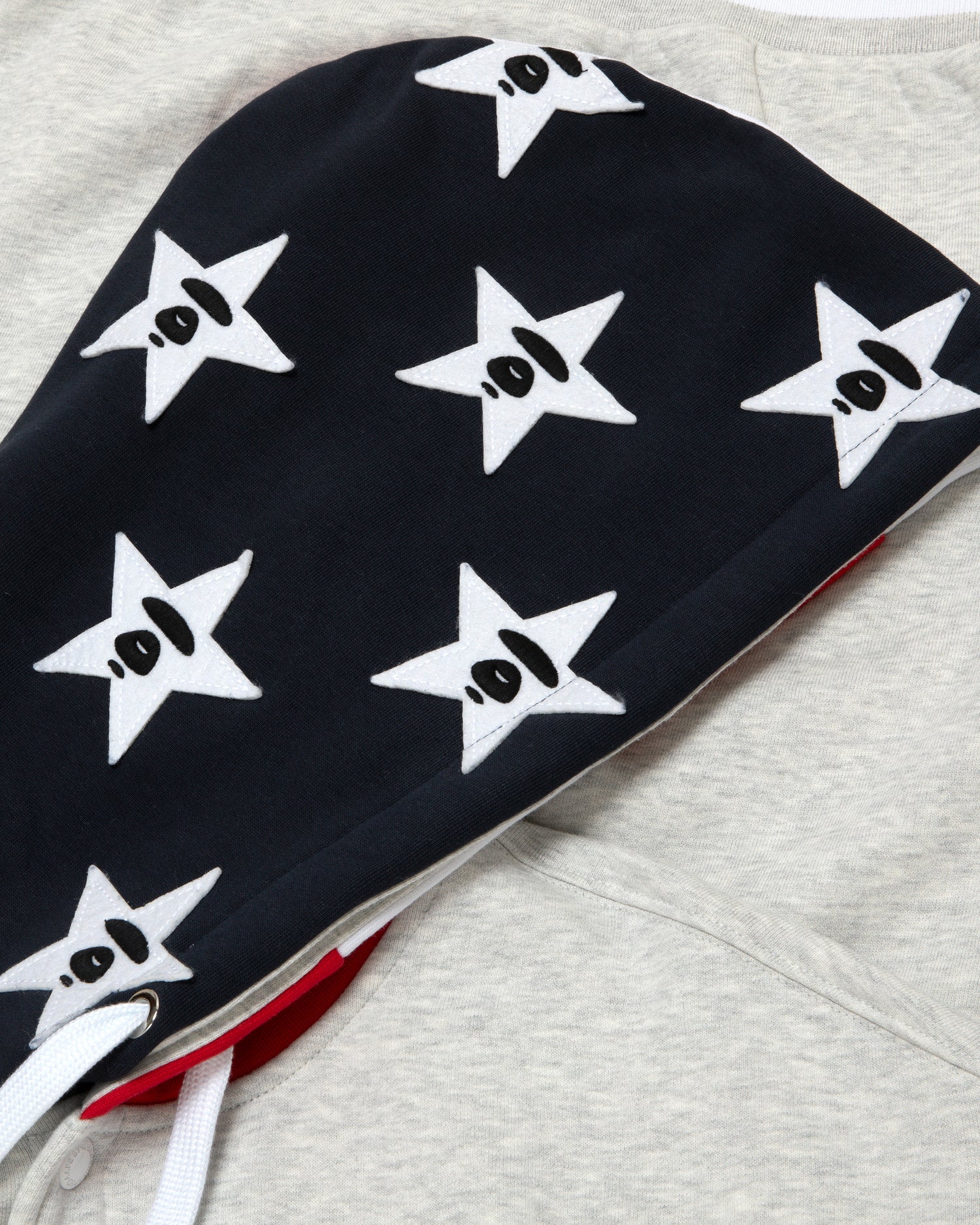 Moonface embroidered snap-button hoodie - Image 3
