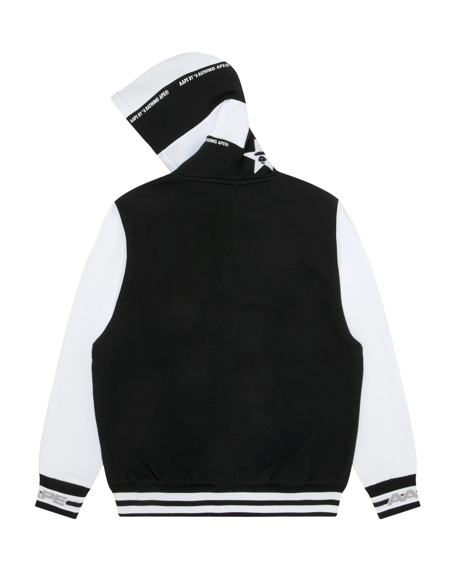 Moonface embroidered hooded baseball jacket - Image 2