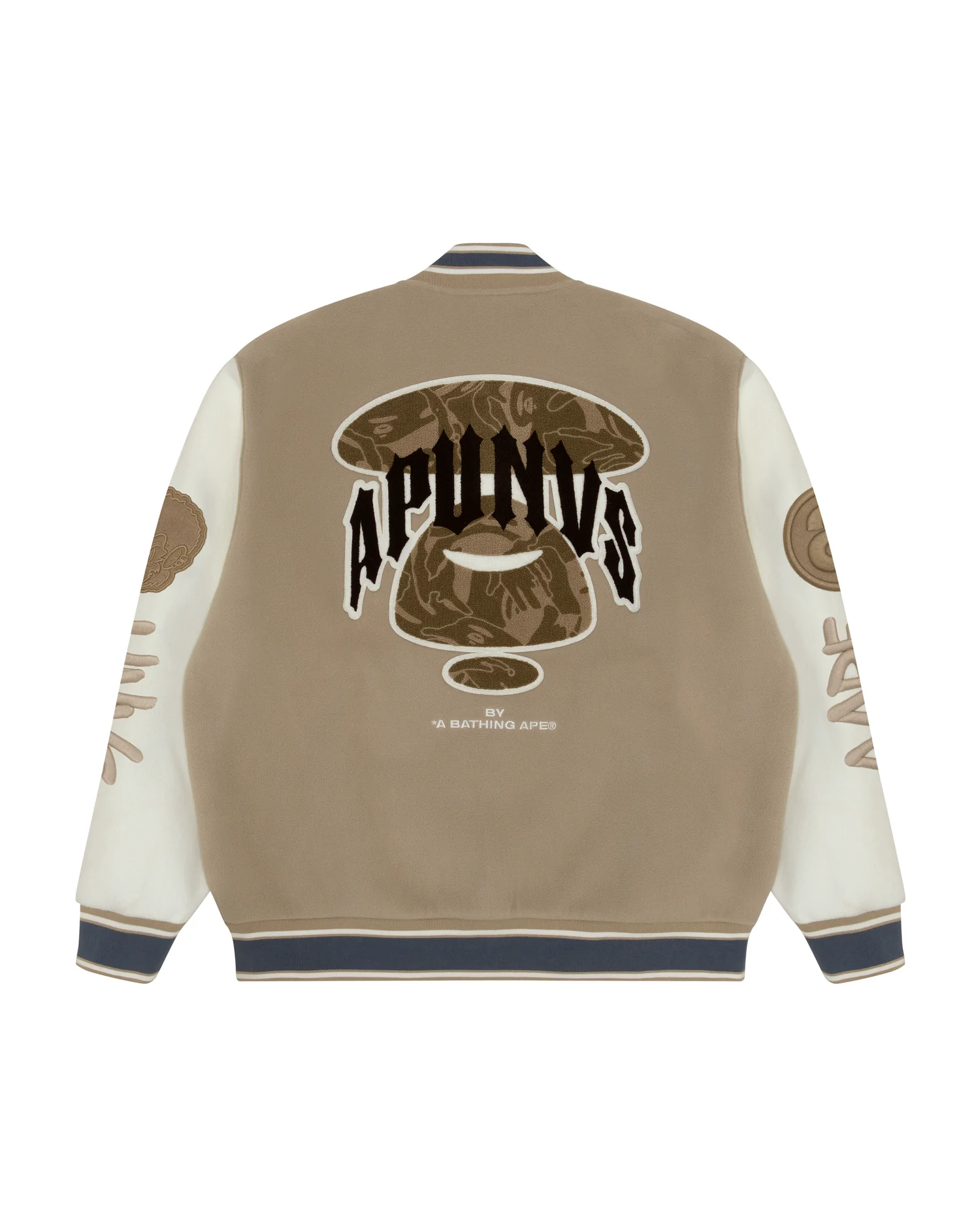 Moonface embroidered baseball jacket - Image 2