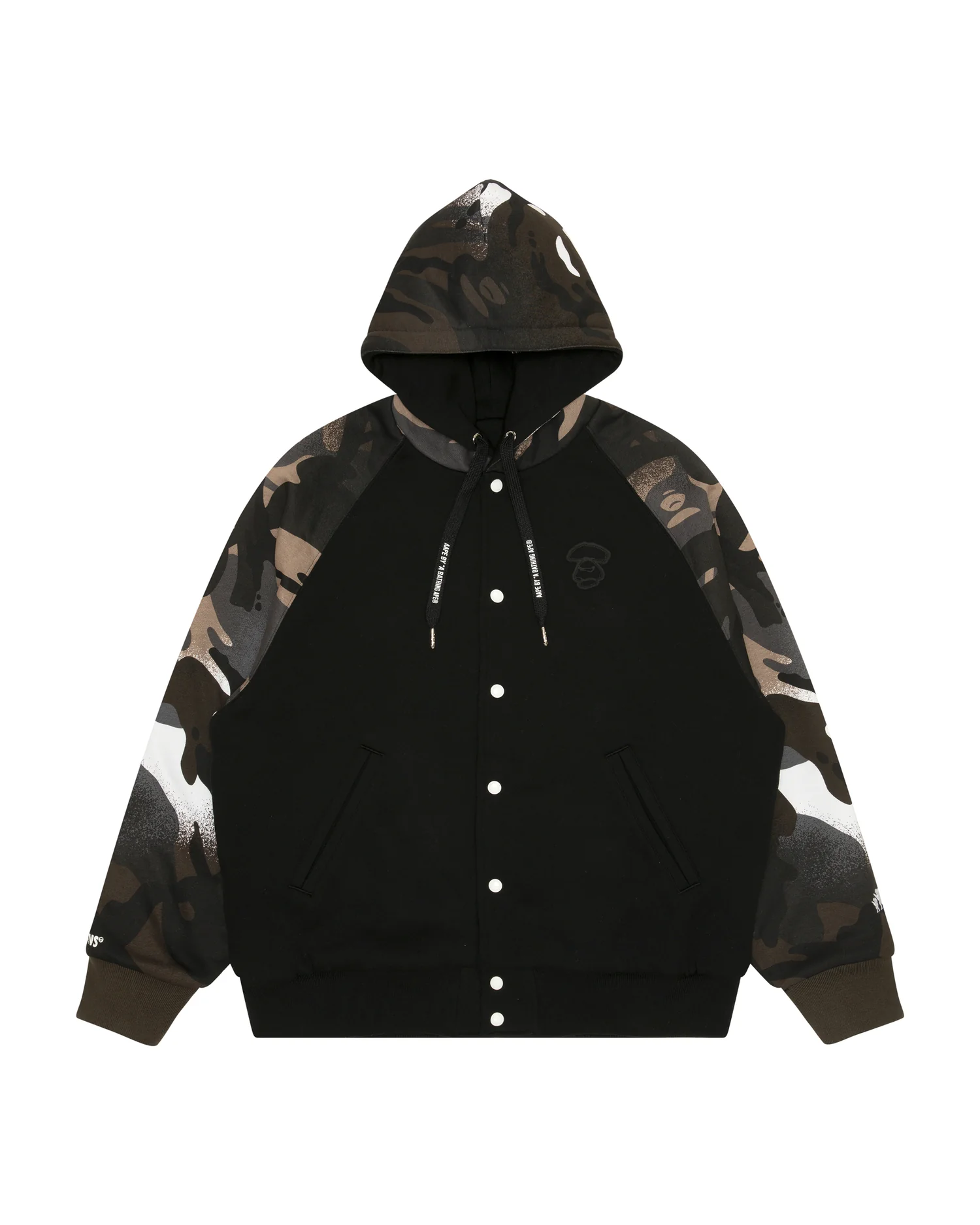 Moonface camo reversible zip-up hoodie