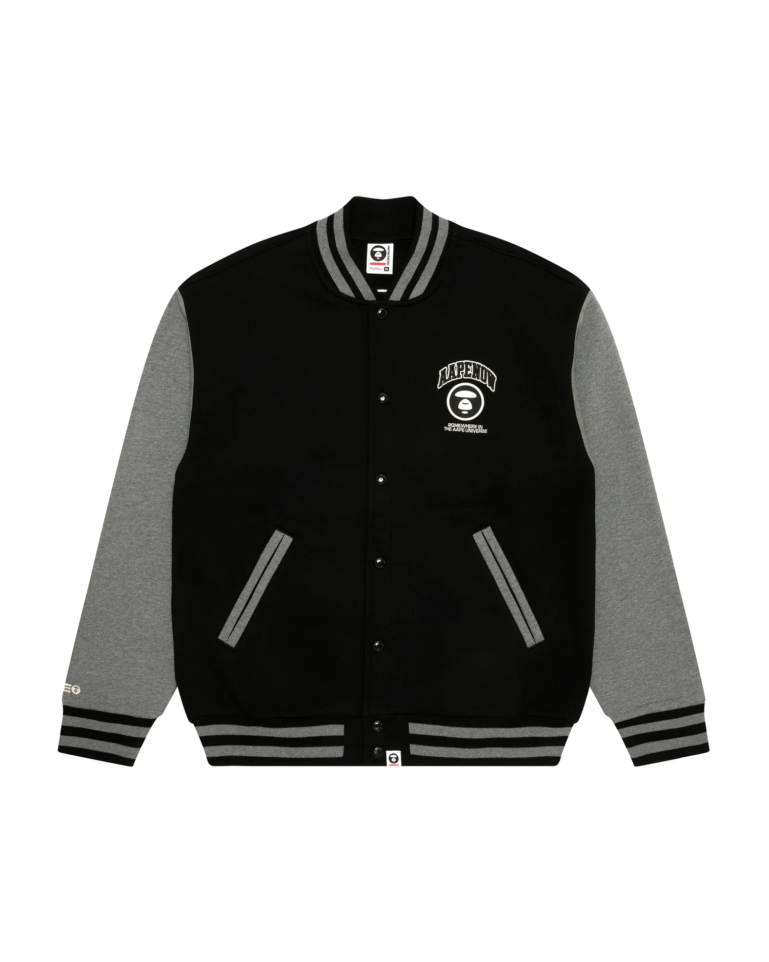 AAPENOW moonface logo baseball jacket