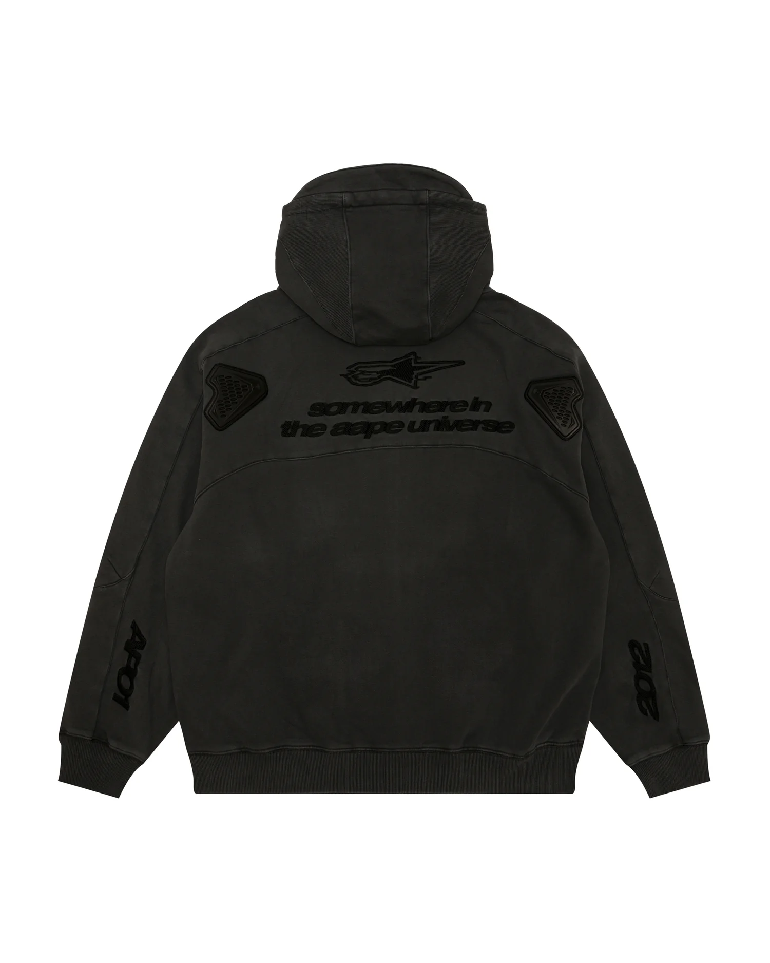 AAPENOW moonface logo zip-up hoodie - Image 2