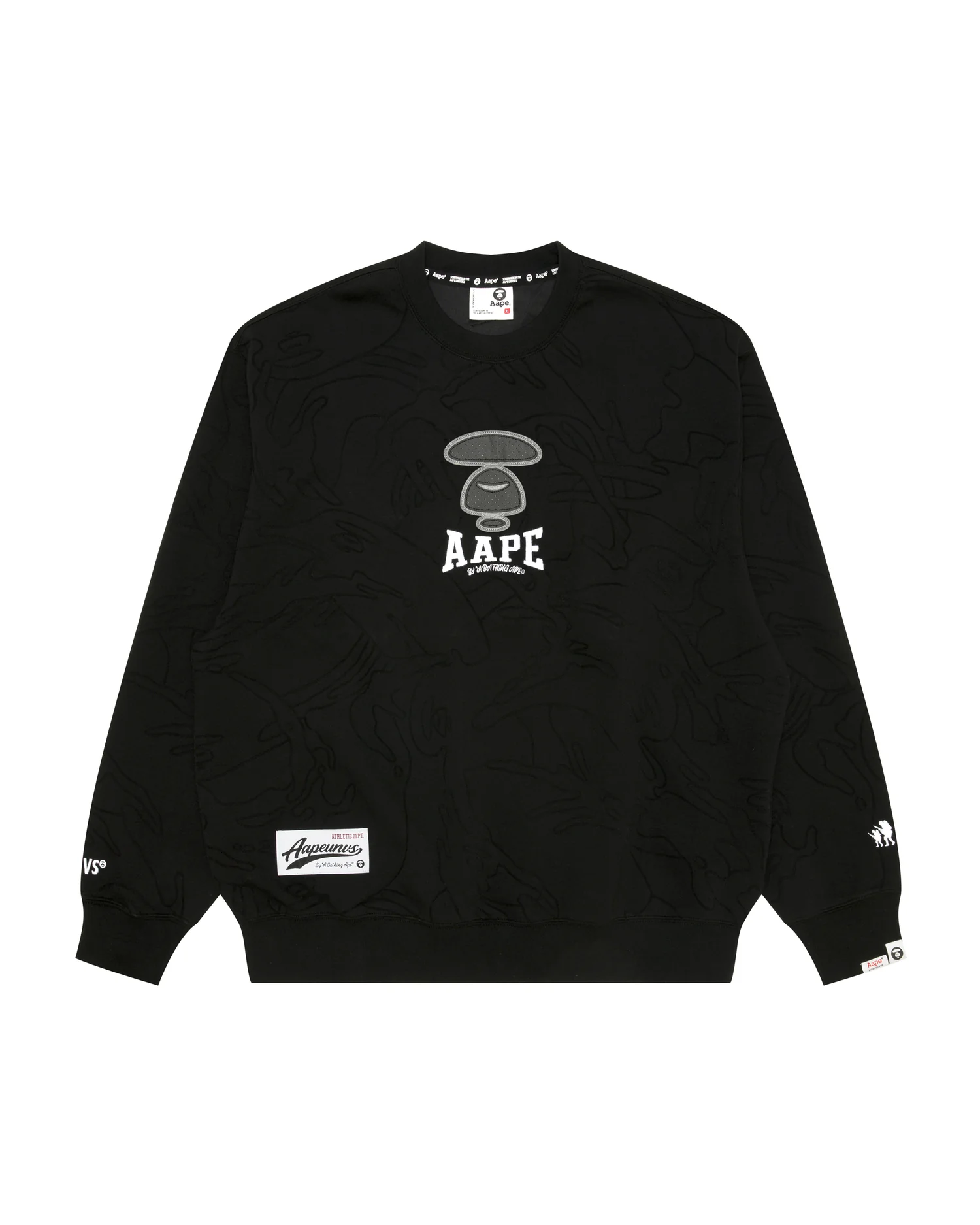 Moonface logo camo crew neck sweatshirt
