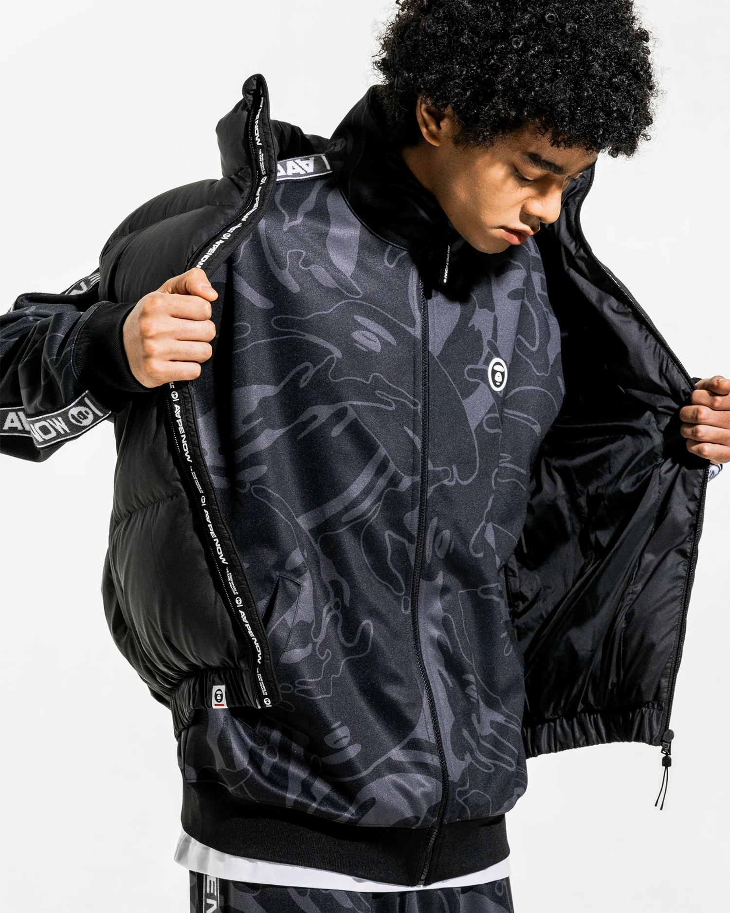 AAPENOW moonface camo zip-up jacket - Image 2