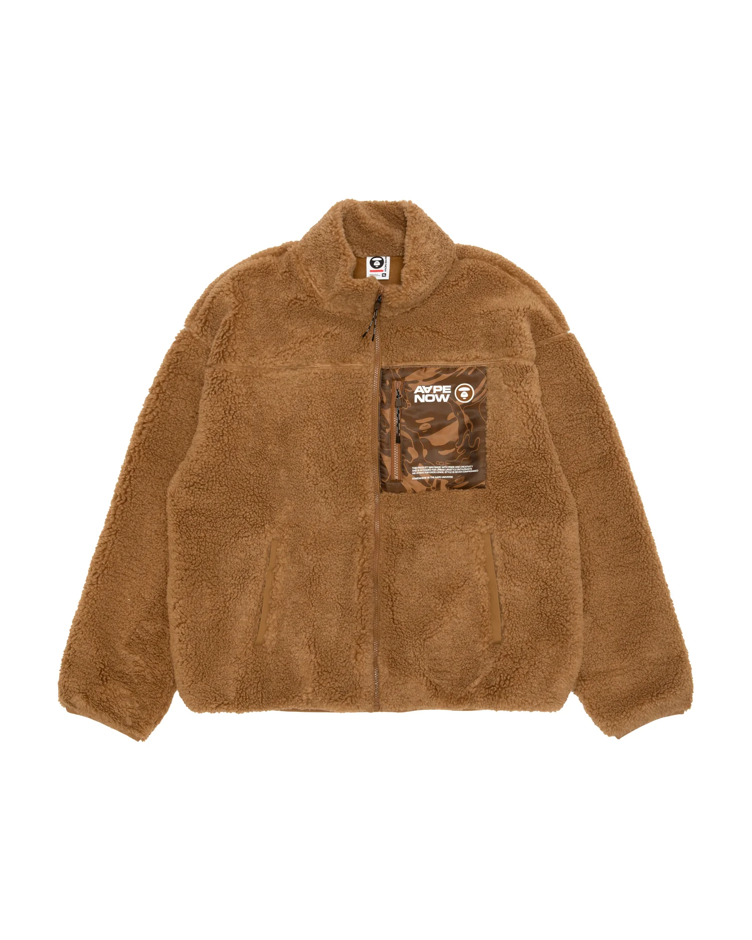 AAPENOW moonface zip-up sweater