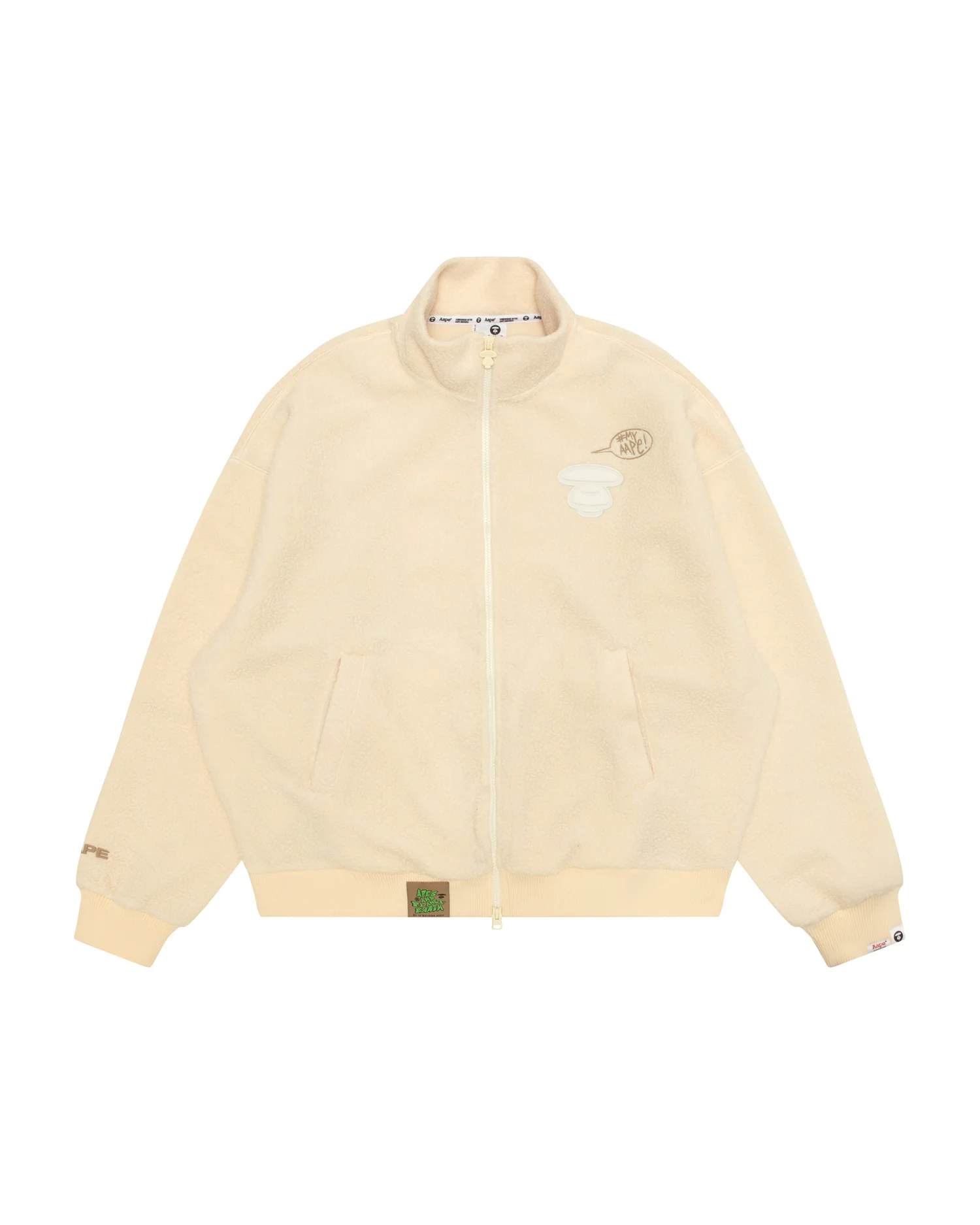 Moonface fleece zip-up jacket
