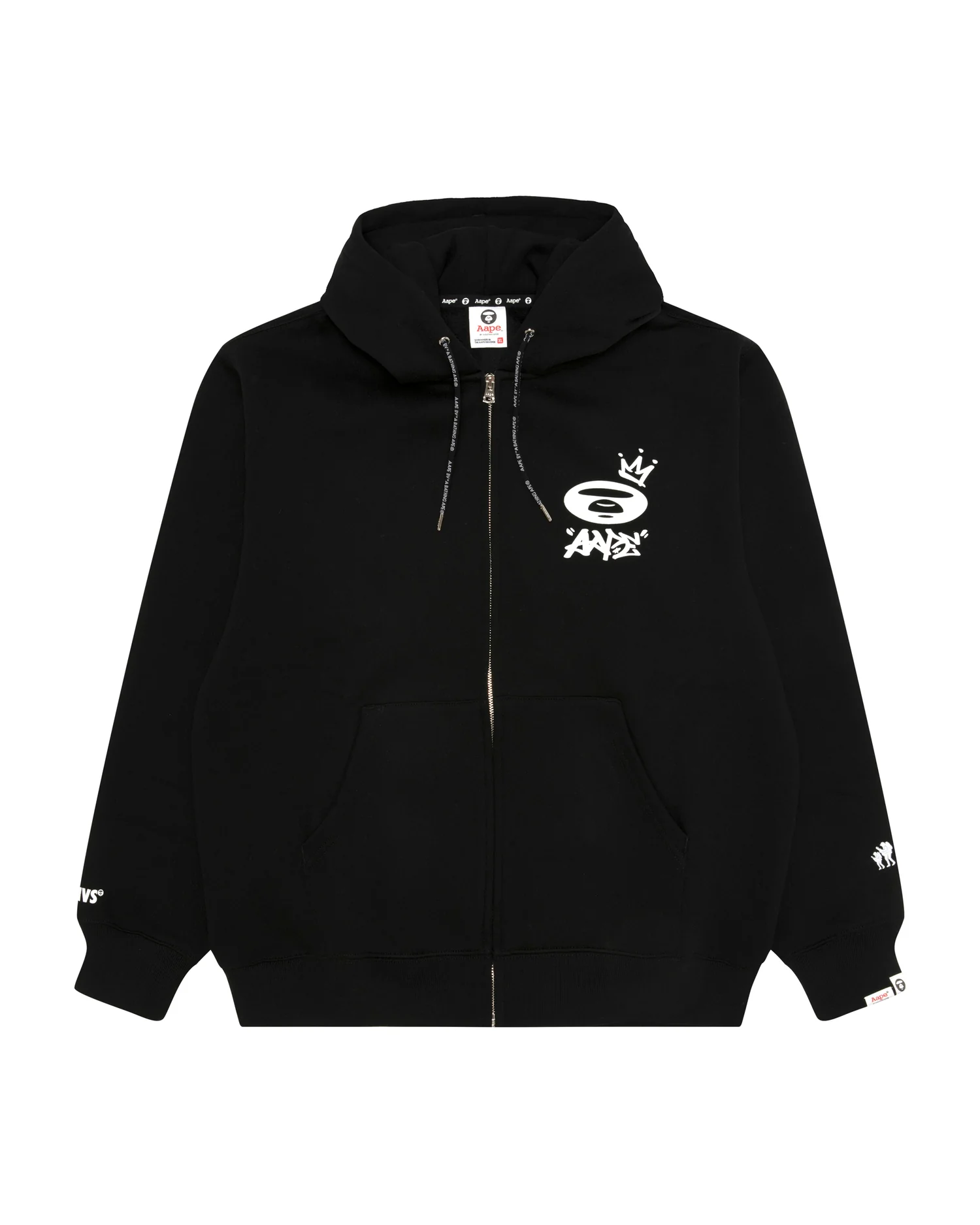 AAPEUNVS moonface zip-up hoodie