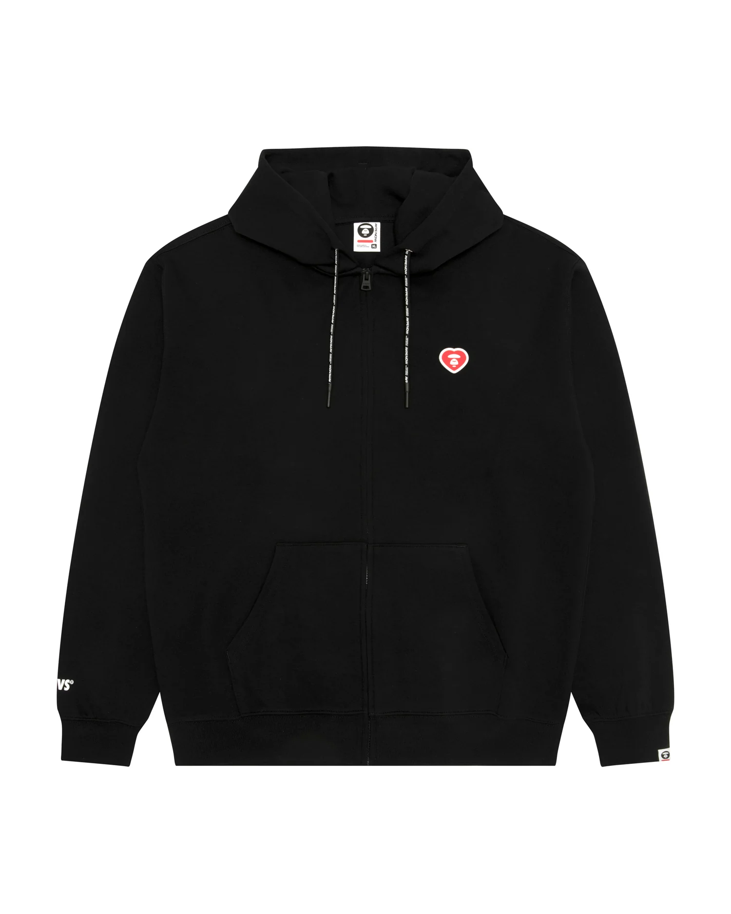 AAPENOW heart moonface zip-up hoodie