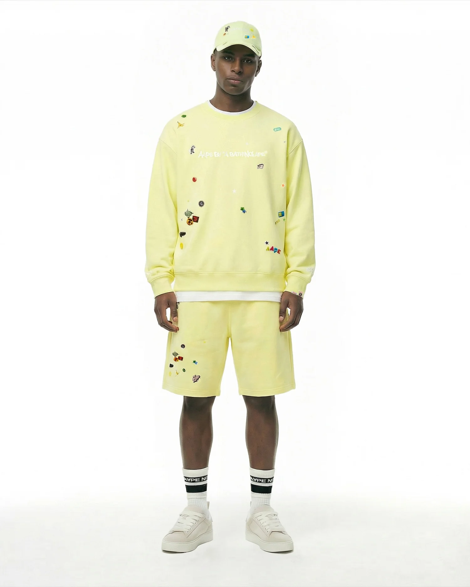 Sticker print crew neck sweatshirt - Image 4