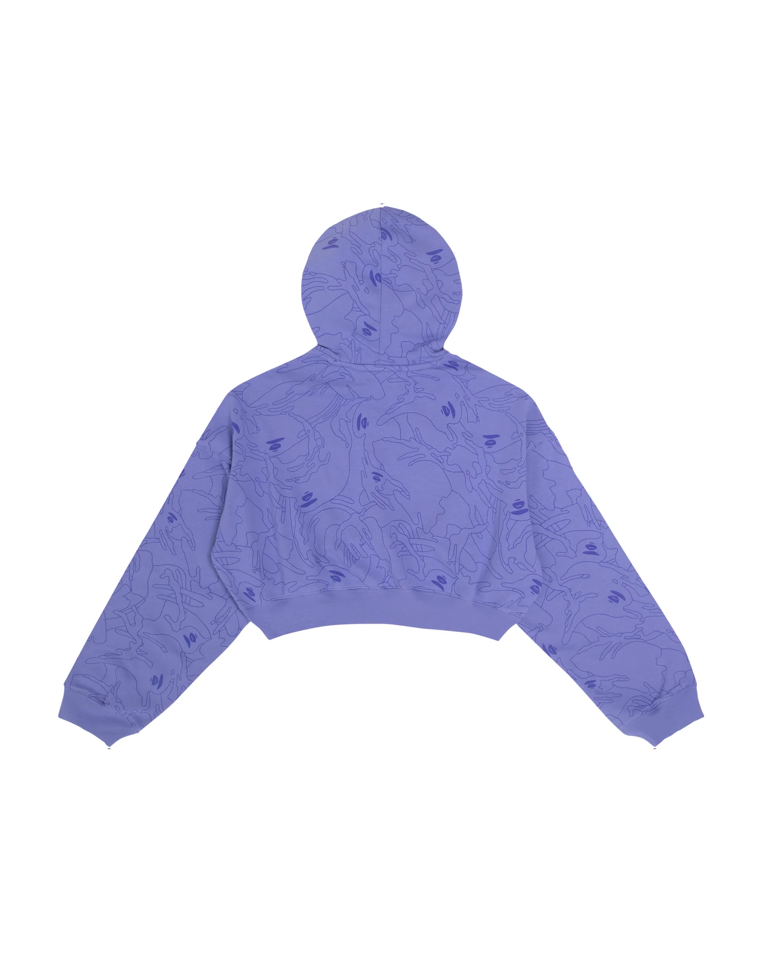 Moonface patterned cropped hoodie - Image 7