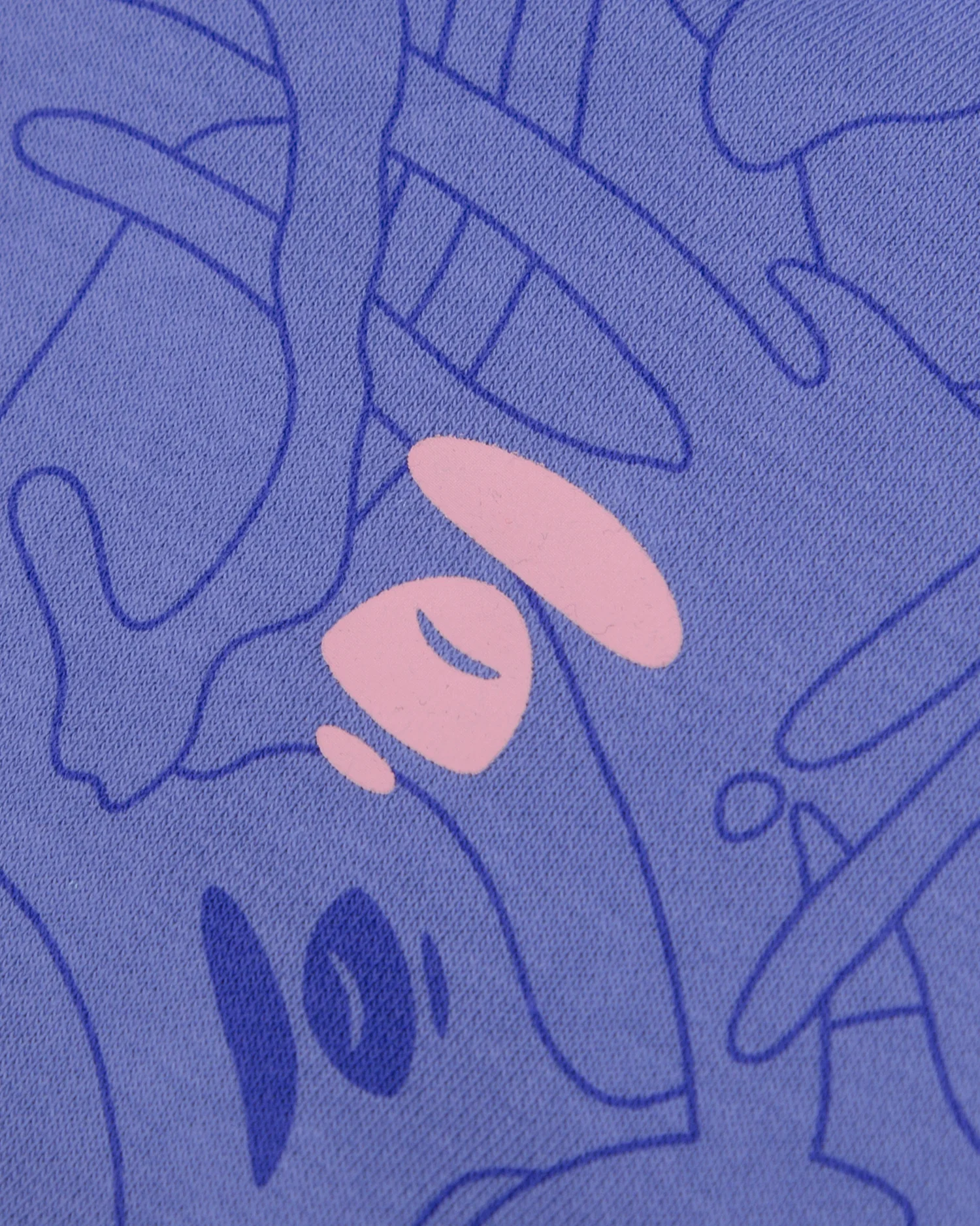 Moonface patterned cropped hoodie - Image 8