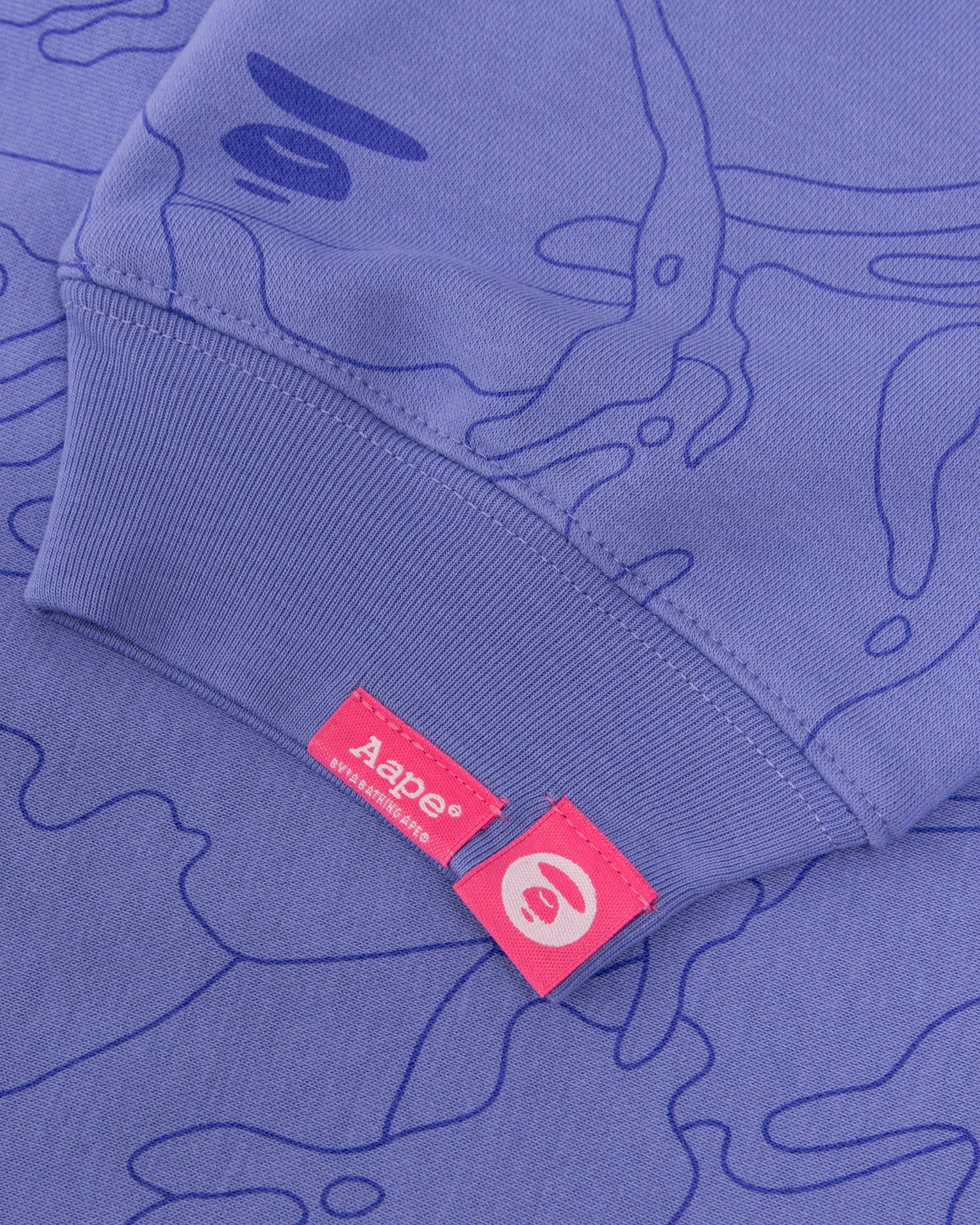 Moonface patterned cropped hoodie - Image 9