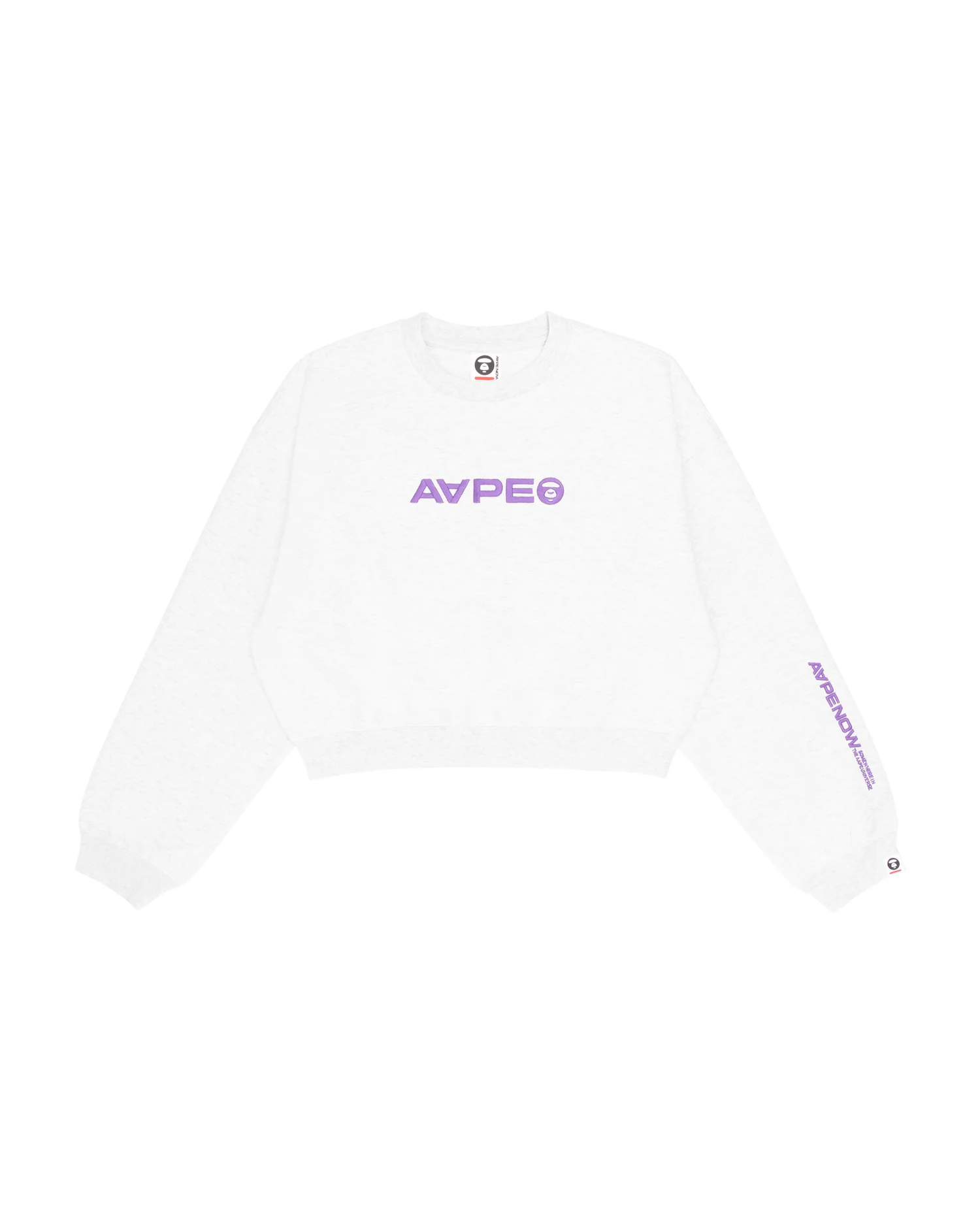 Moonface embroidered cropped sweatshirt