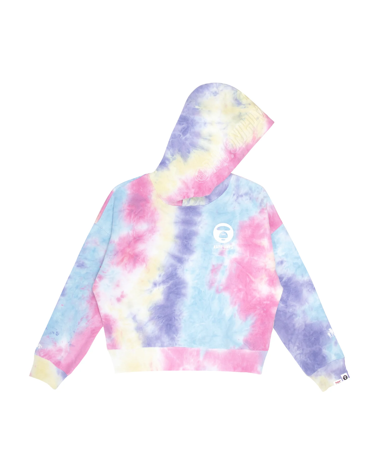 Moonface tie-dye relaxed hoodie