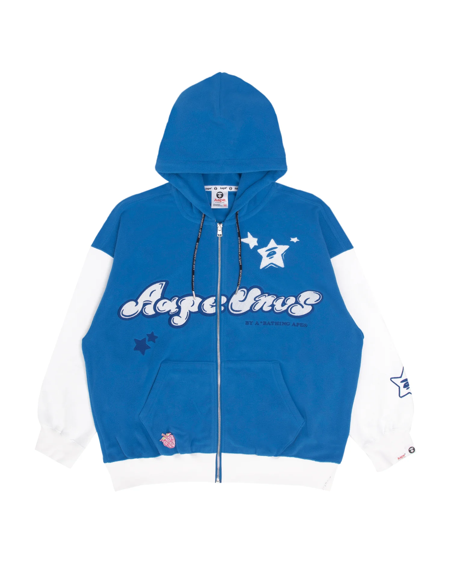 Moonface panelled fleece zip-up hoodie - Image 6