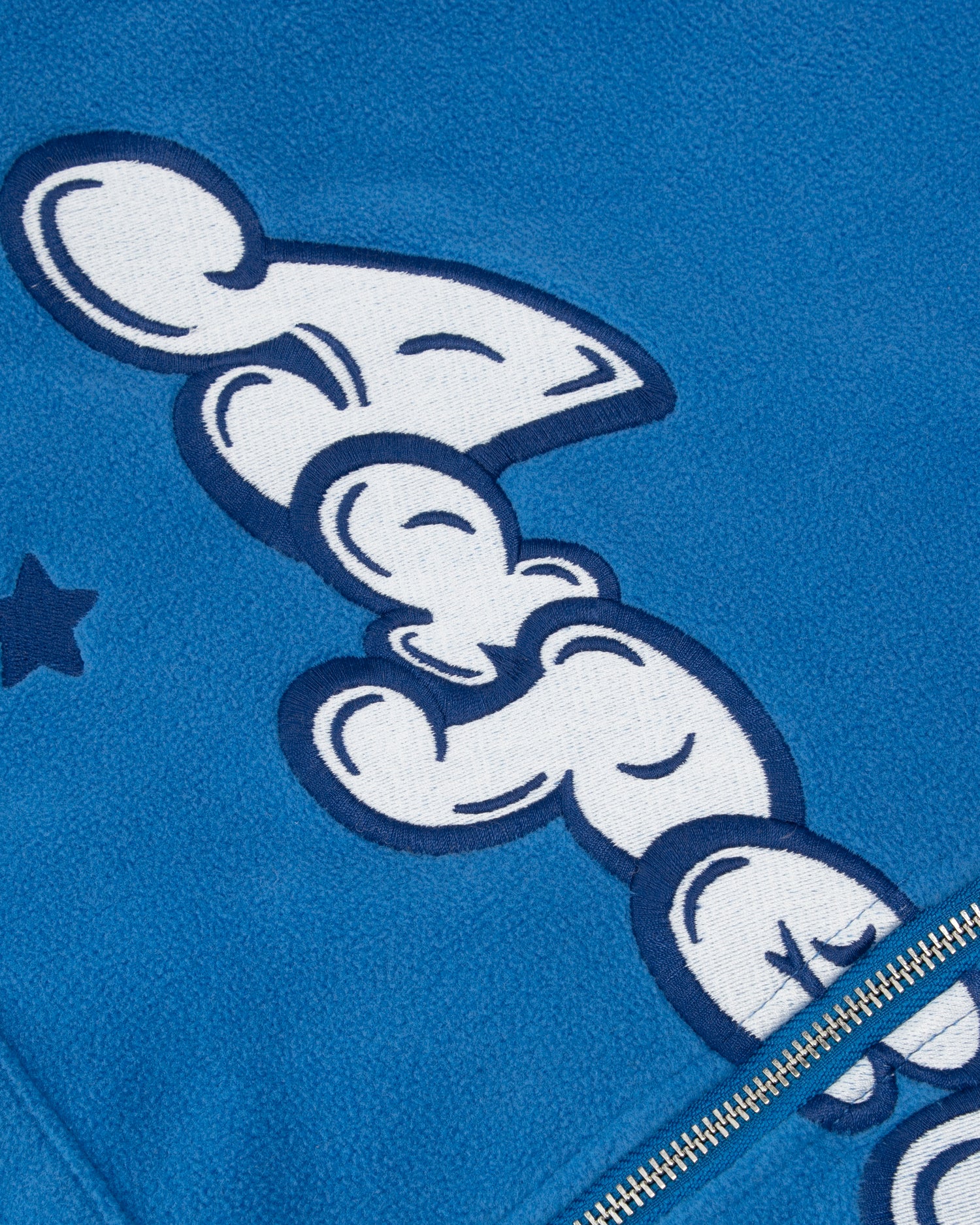 Moonface panelled fleece zip-up hoodie - Image 8