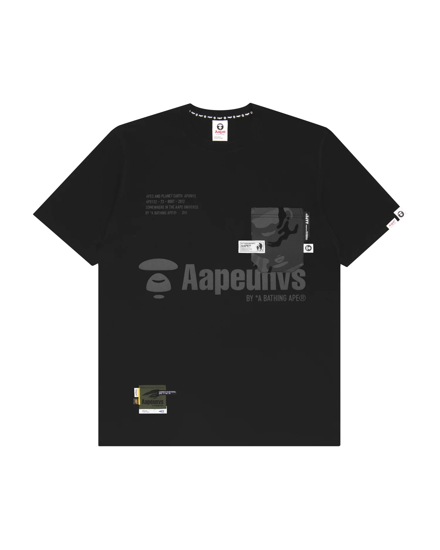 Moonface chest pocket tee