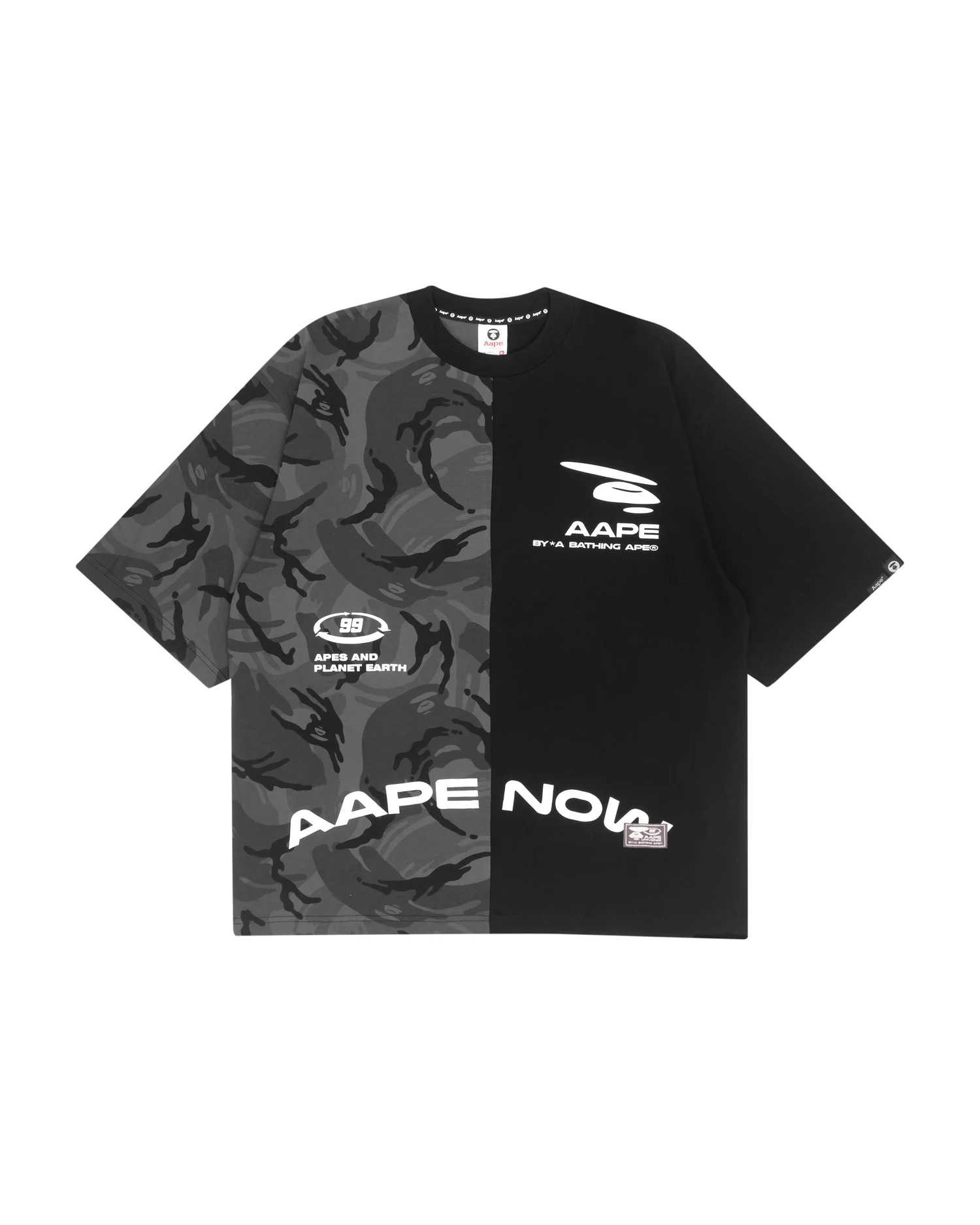 Moonface camo colour blocked tee - Image 6