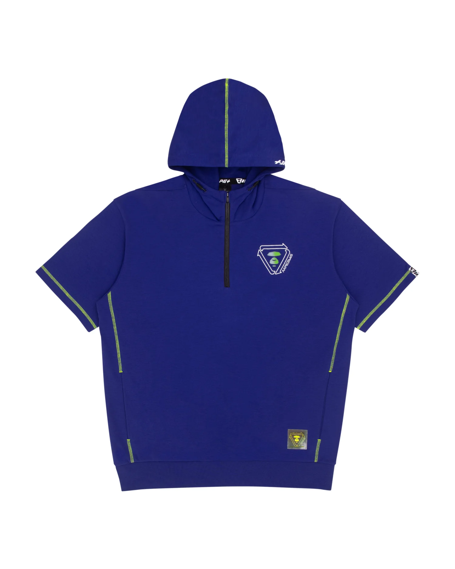 Moonface half-zip short sleeve hoodie