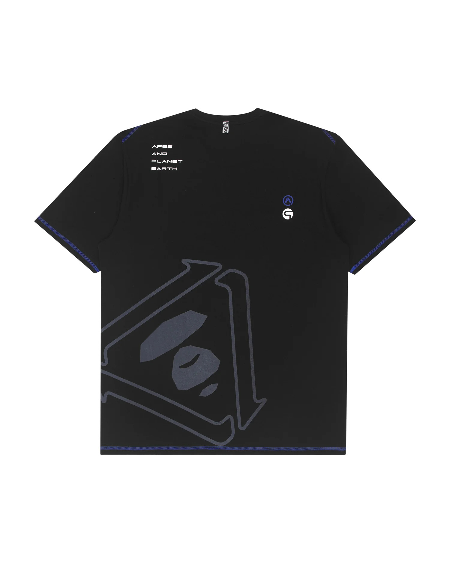 Moonface contrast stitch tee - Image 2