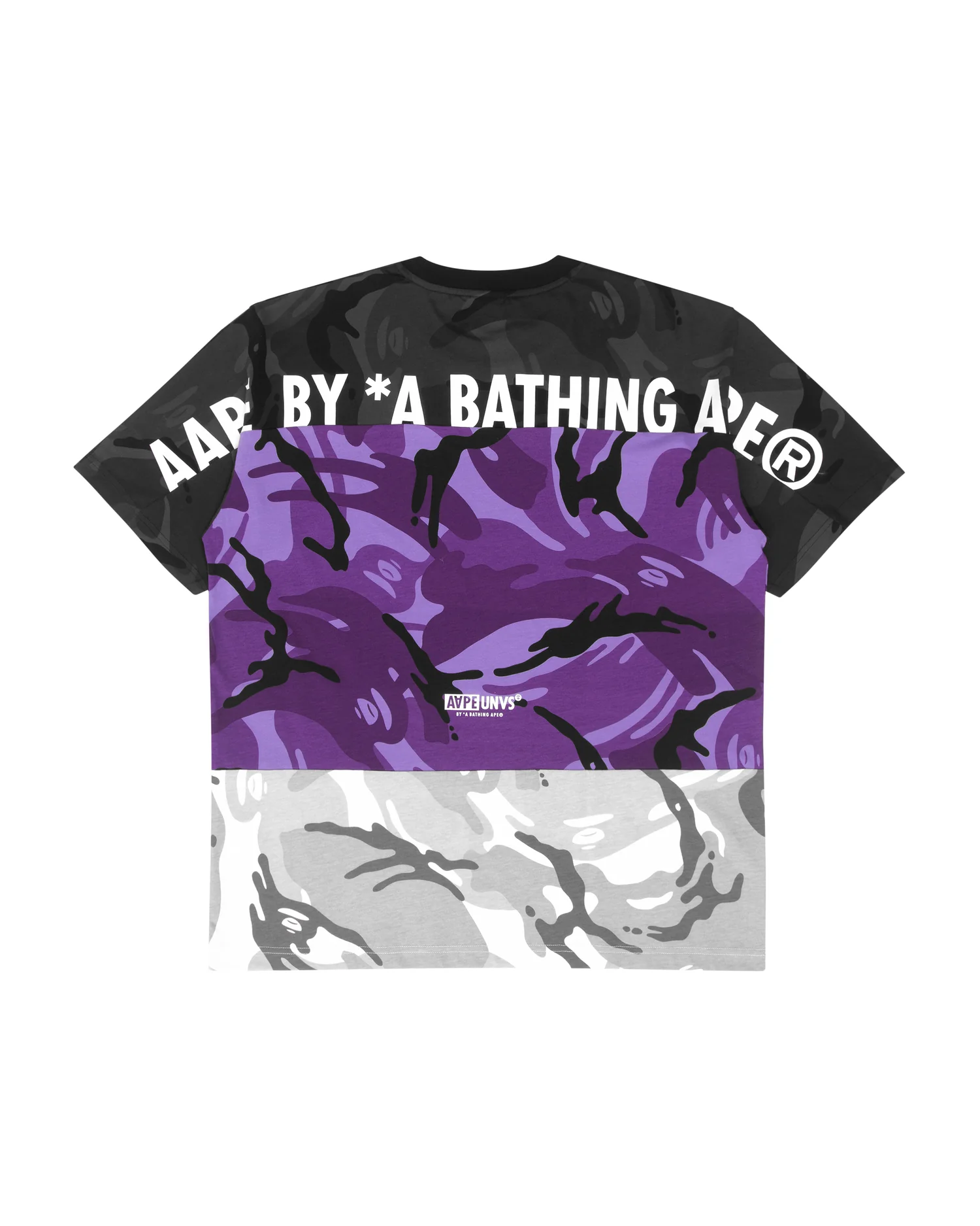Colour block camo print tee - Image 2