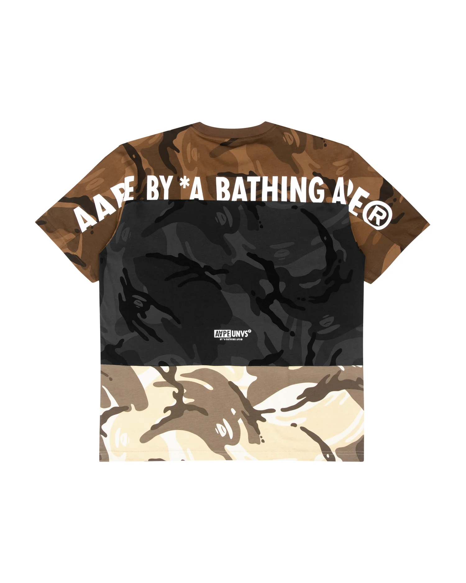Colour block camo print tee - Image 7