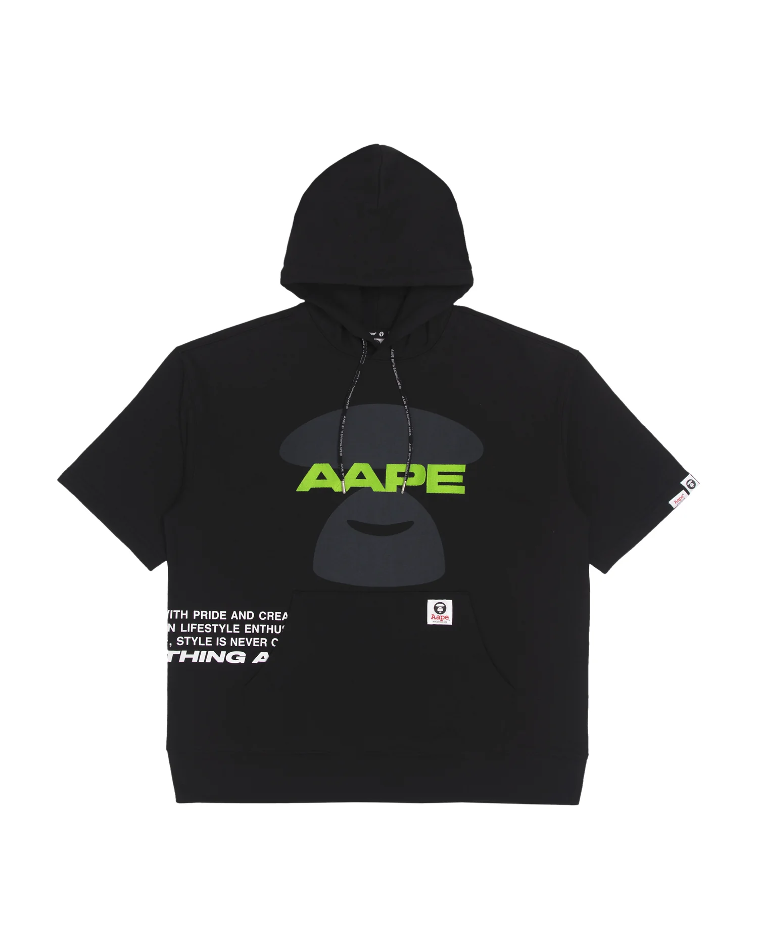 Moonface short sleeve hoodie - Image 6