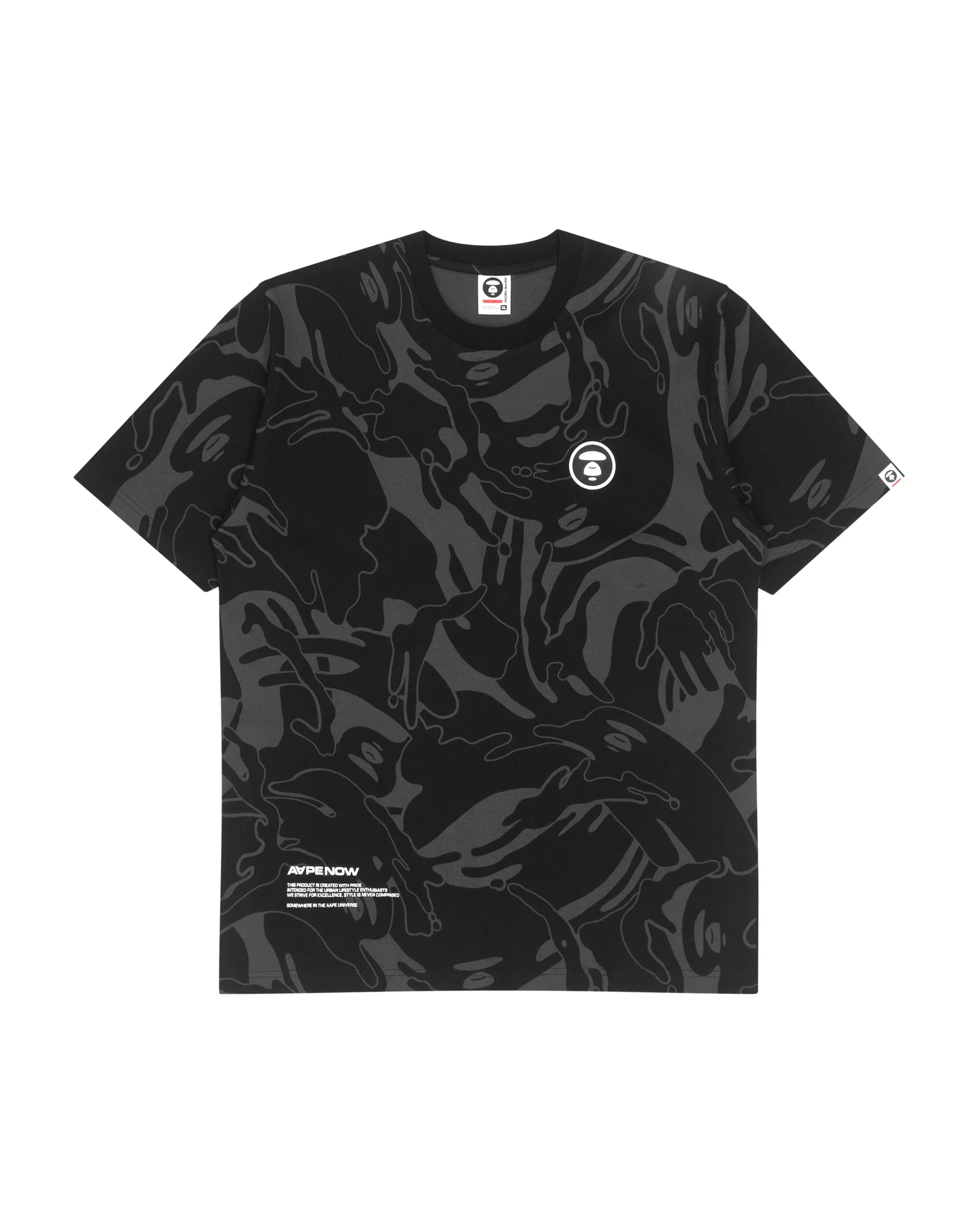 AAPENOW Moonface camo printed tee