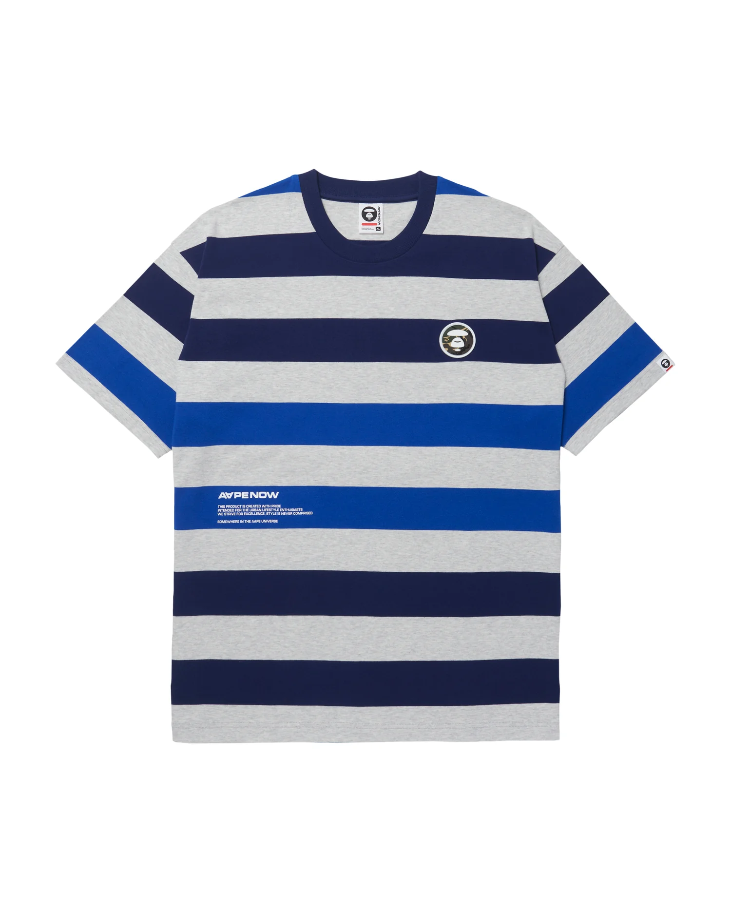 Moonface patch striped tee - Image 11