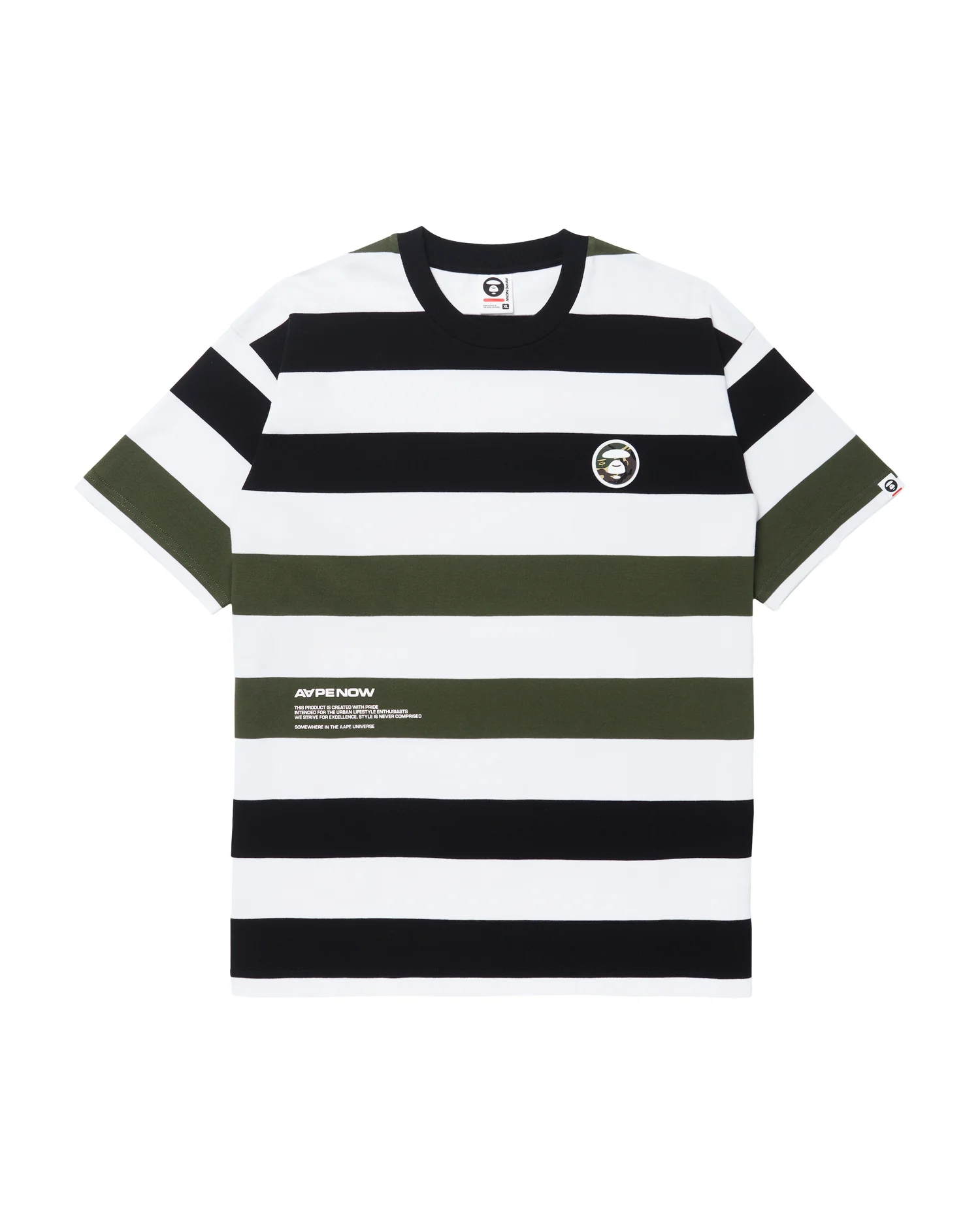 Moonface patch striped tee - Image 6