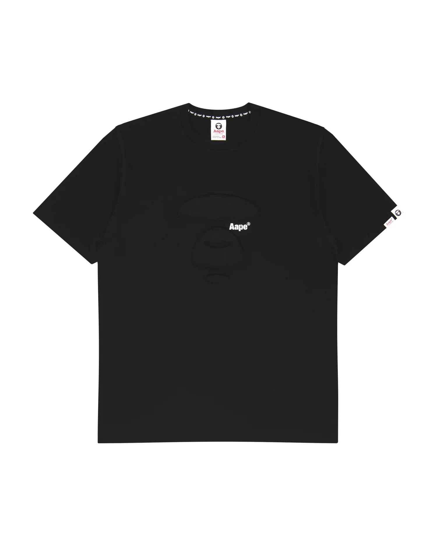 Moonface embossed cotton tee