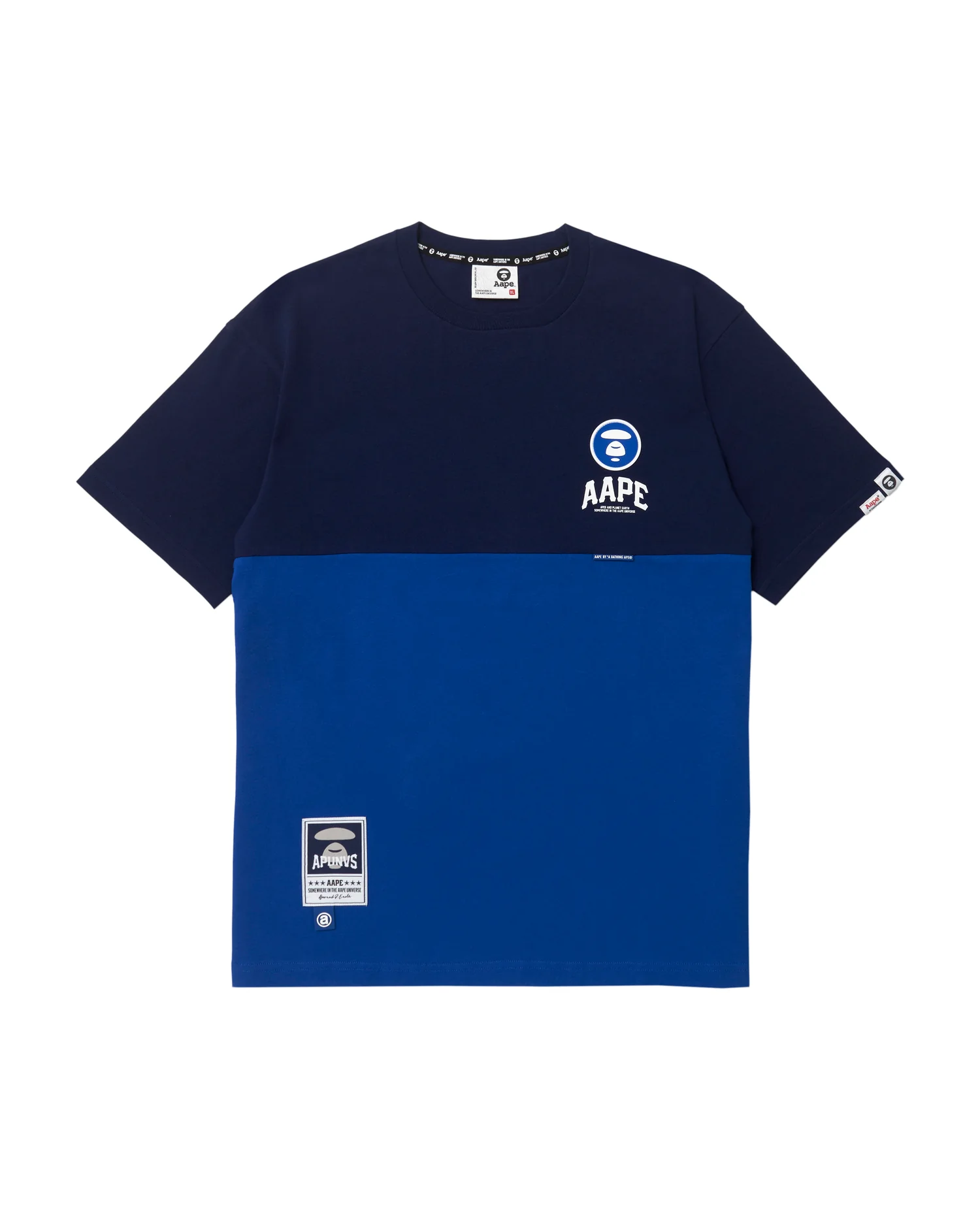 Moonface patch panelled tee