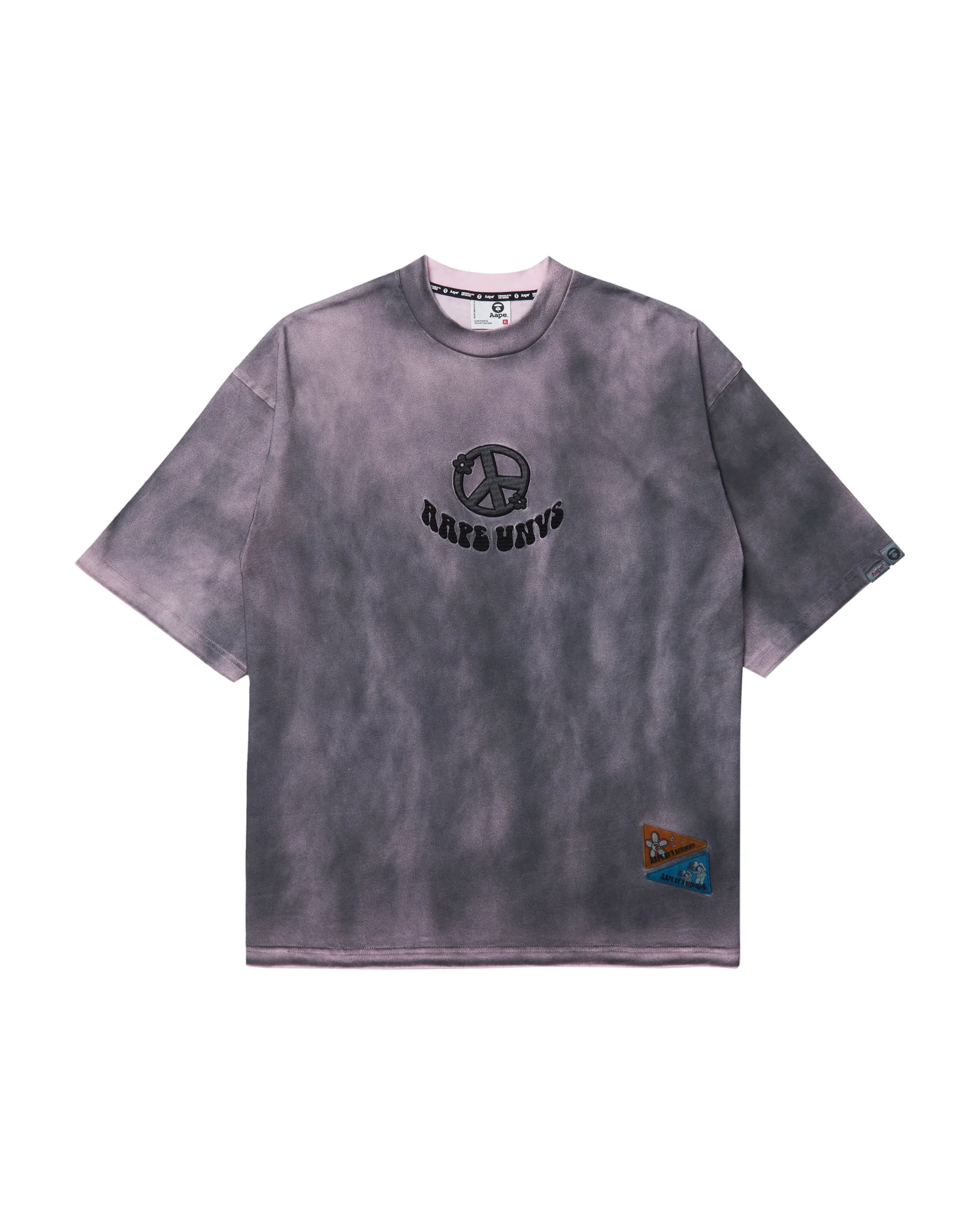 Moonface graphic embroidered tie-dye tee - Image 6