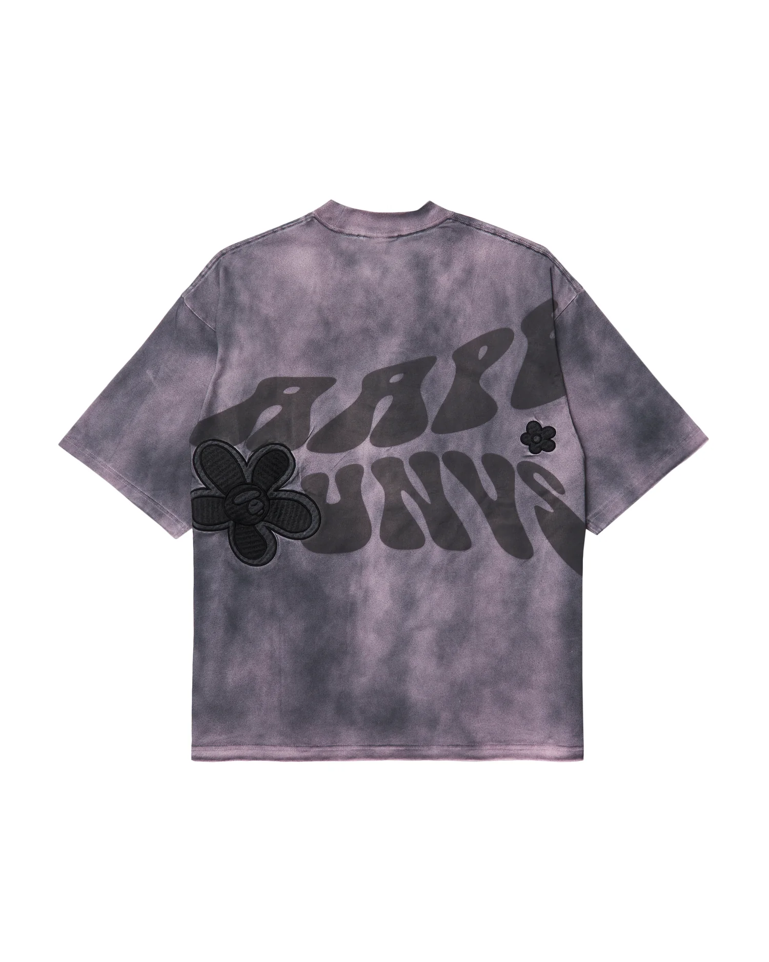 Moonface graphic embroidered tie-dye tee - Image 7