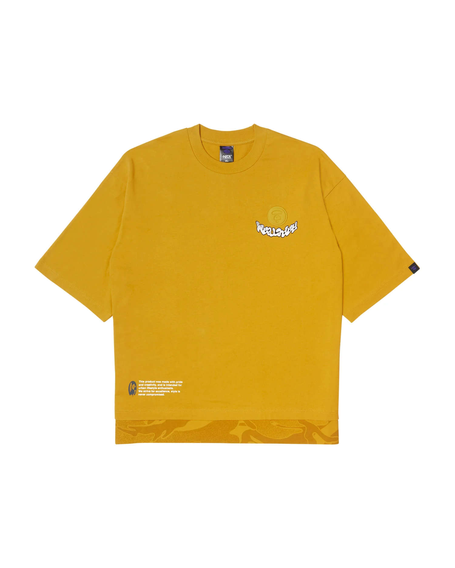Moonface patch panelled tee - Image 6