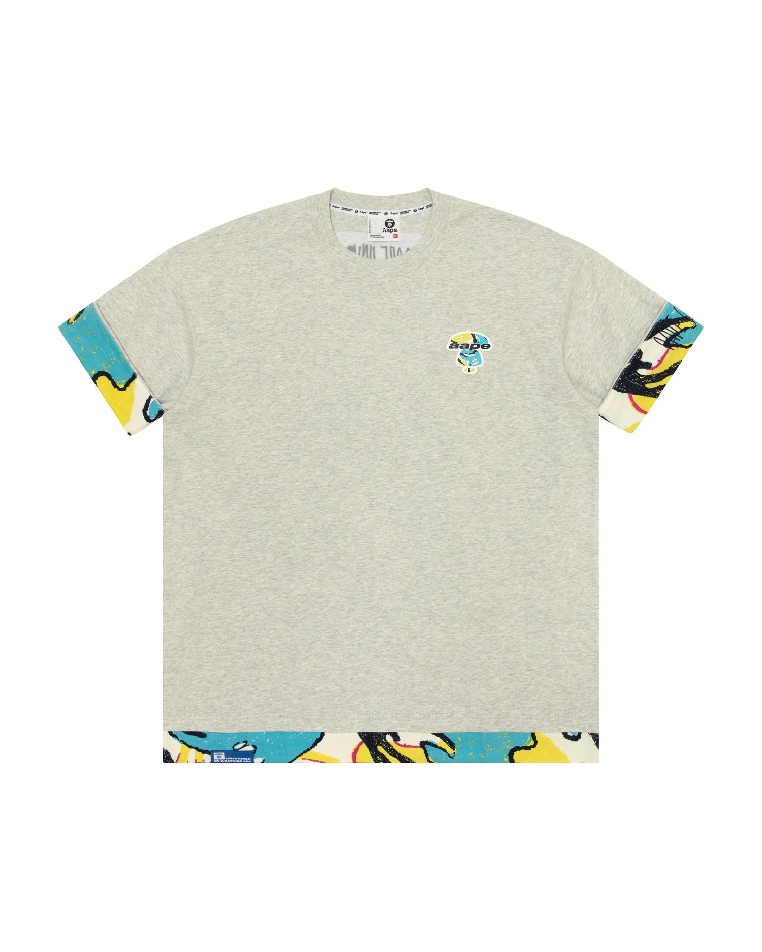 Moonface contrasting-trimmed tee
