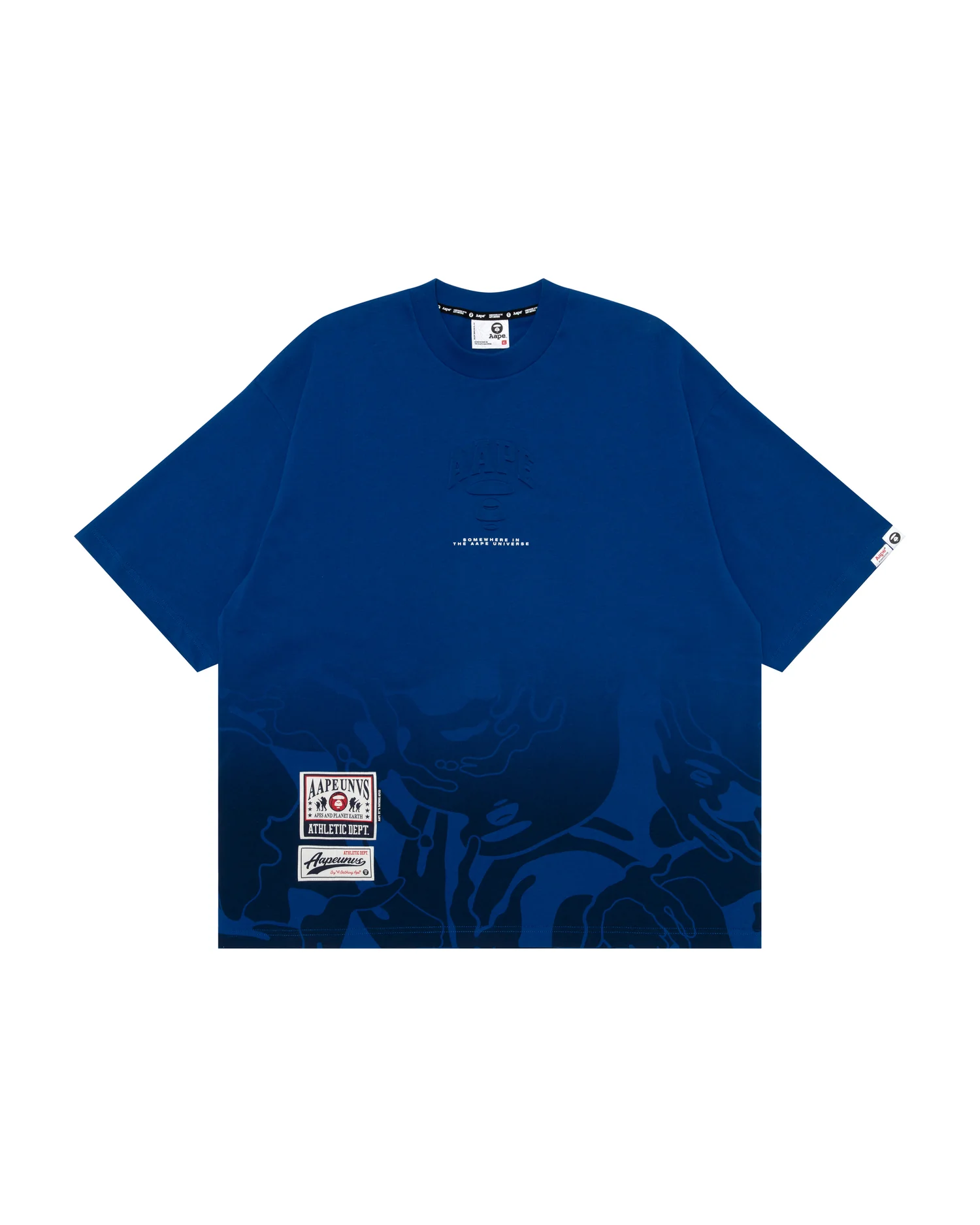 Moonface embossed camo tee