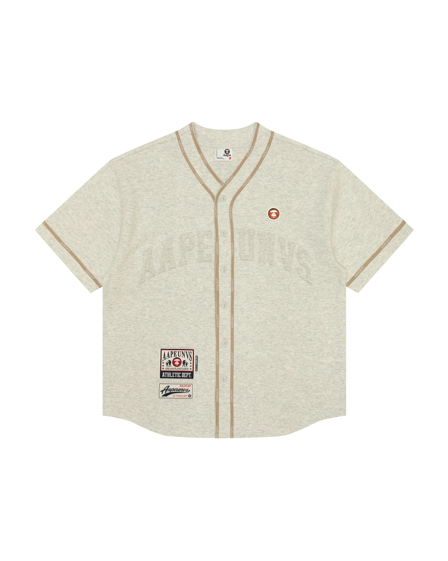Moonface patch baseball shirt