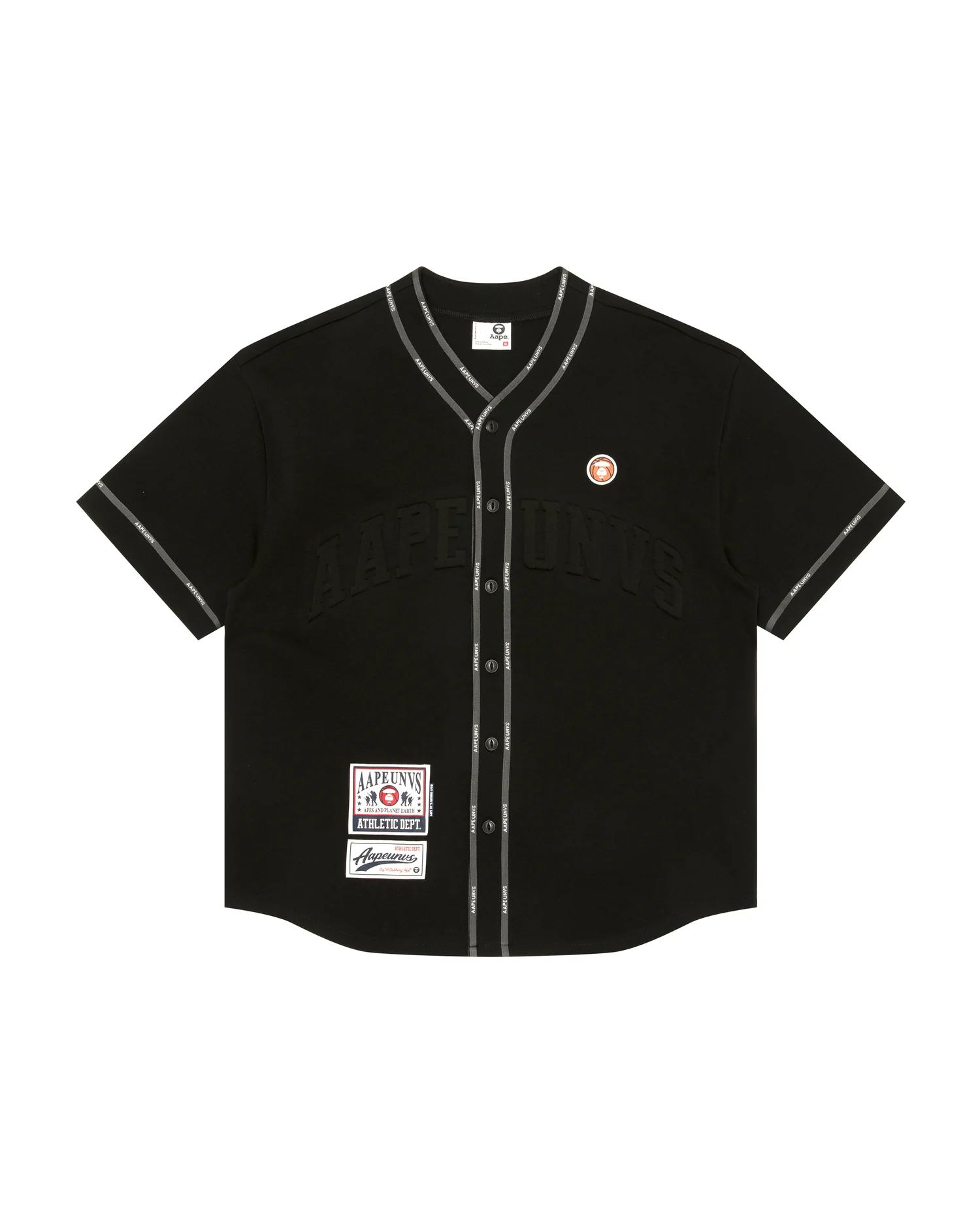 Moonface patch baseball shirt