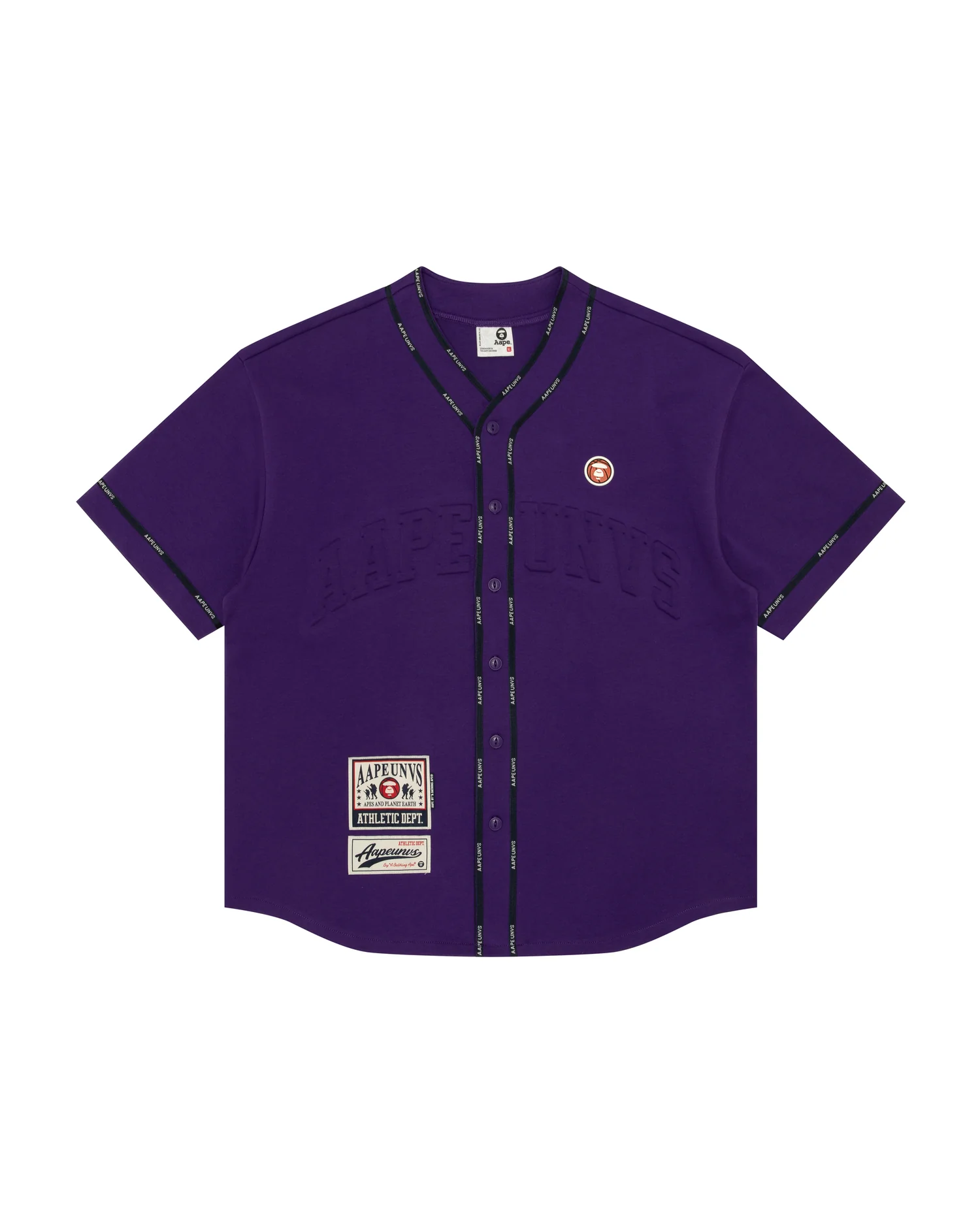 Moonface patch baseball shirt - Image 6