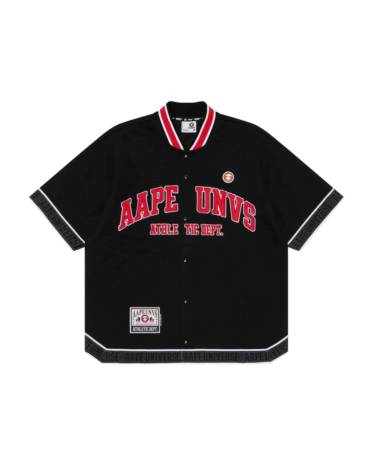 Moonface patch baseball shirt